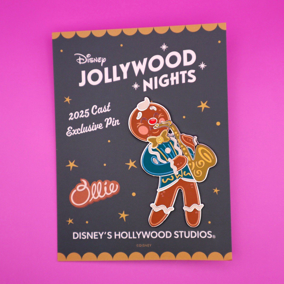 Disney Jollywood Nights 2025 Exclusive Single Pin Christmas Gingerbread Theme