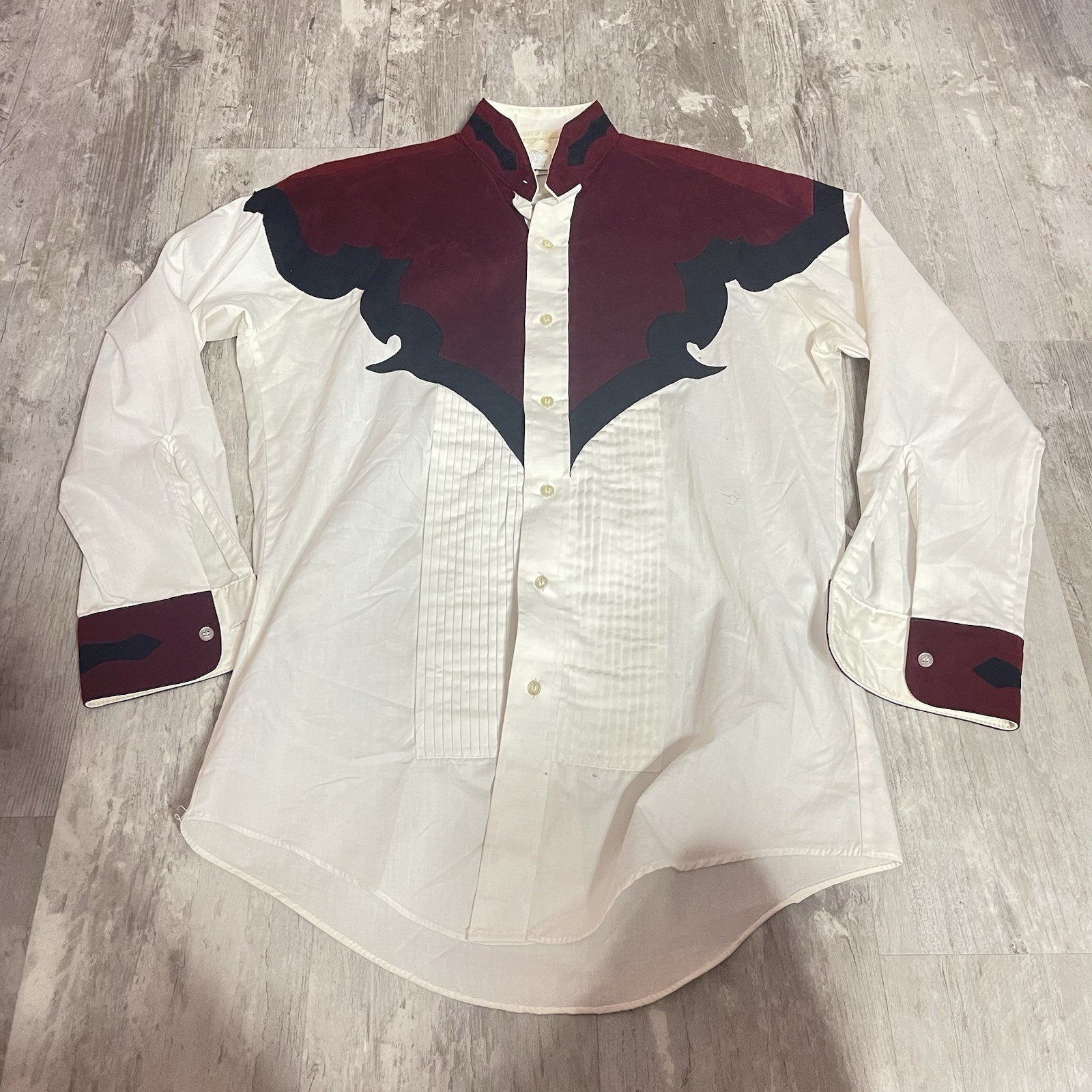 VTG Barbara Shara Classic Lubbock TX. Western Rodeo Suede Shirt Men M Bag7
