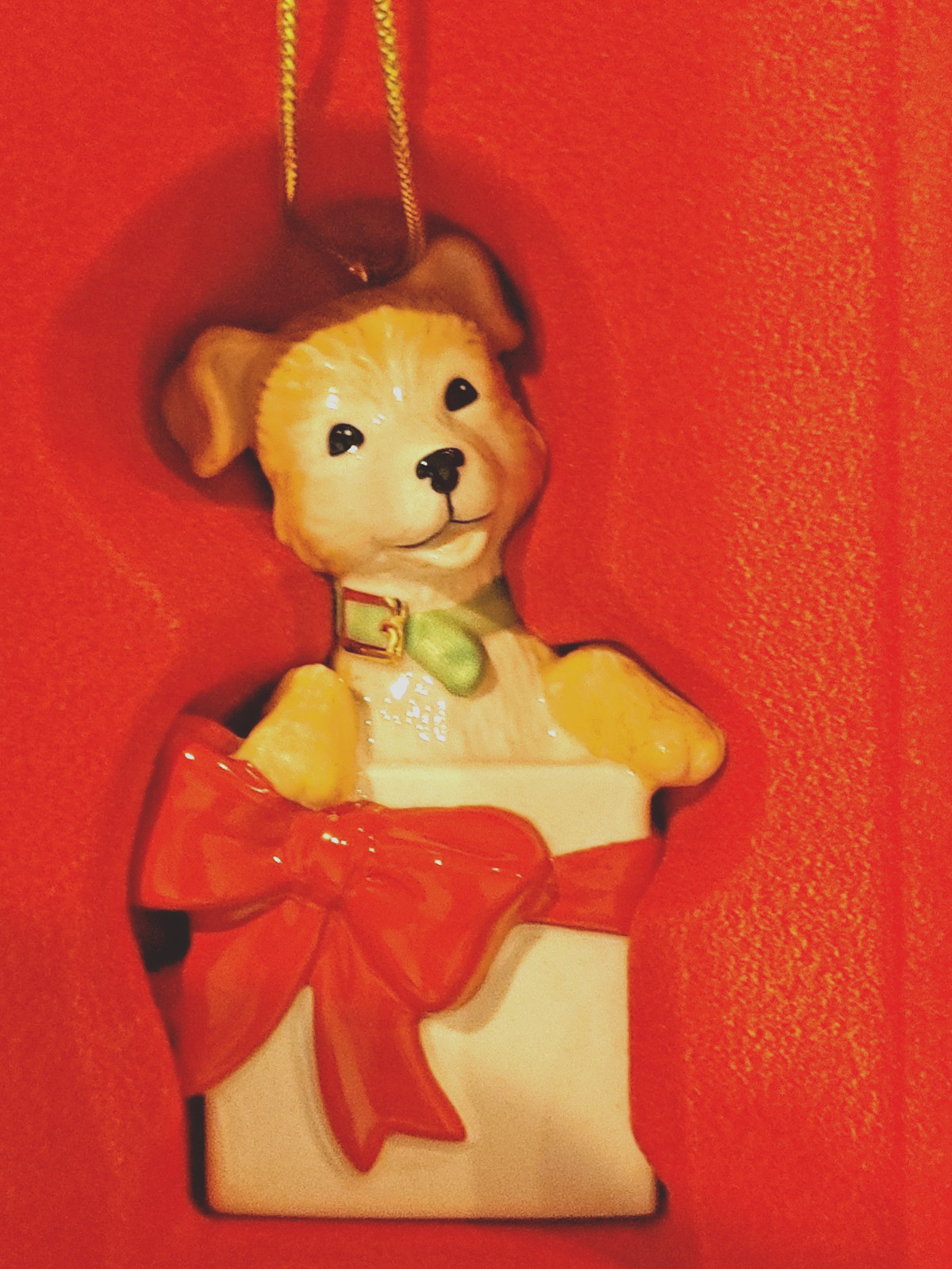 Lenox Merry Christmas Dog Ornament - 1991 - #867540 - NEW IN BOX