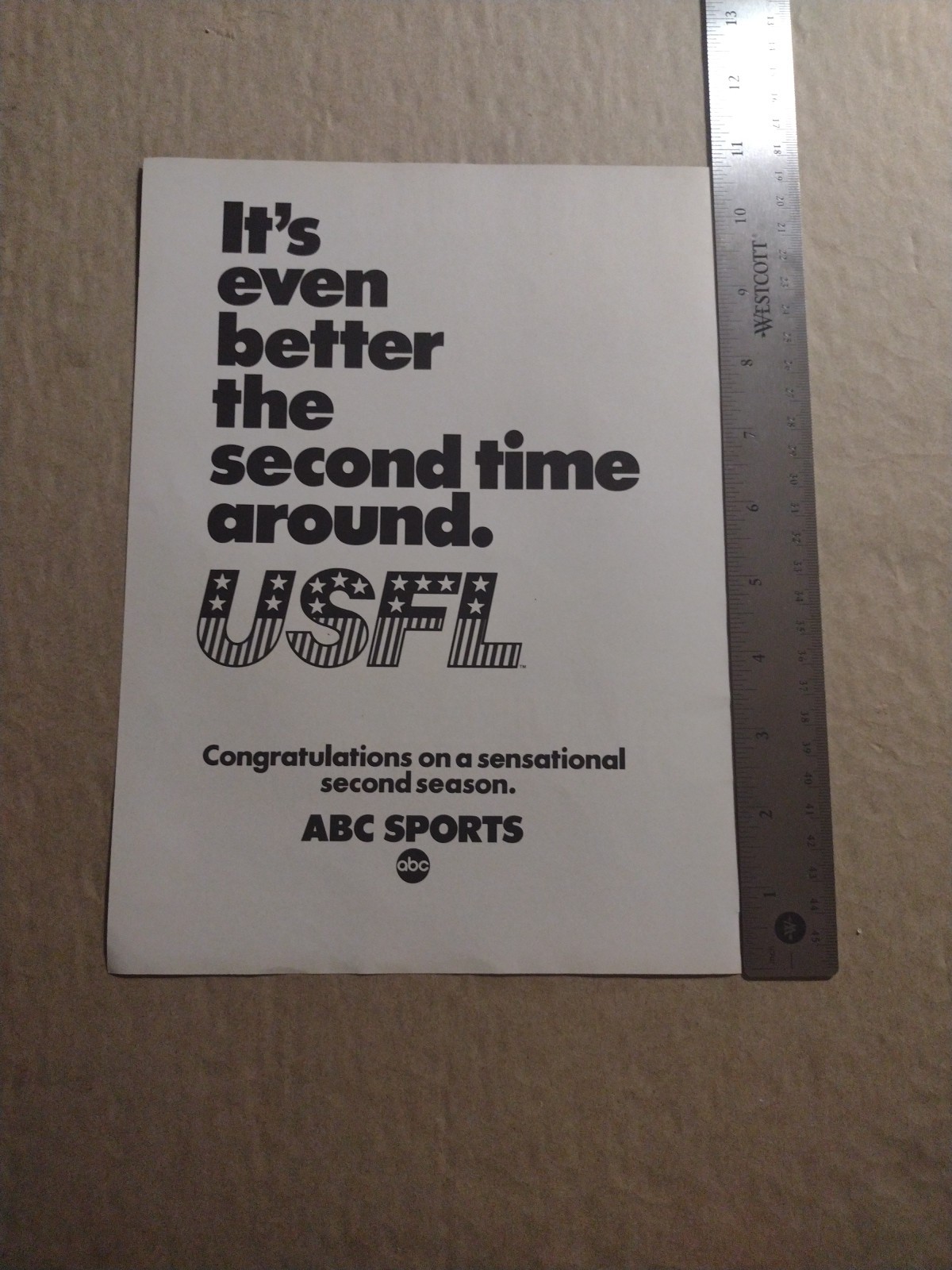 1984-ABC Sports- It\'s even better the second time around- USFL-Print/AD-Classic