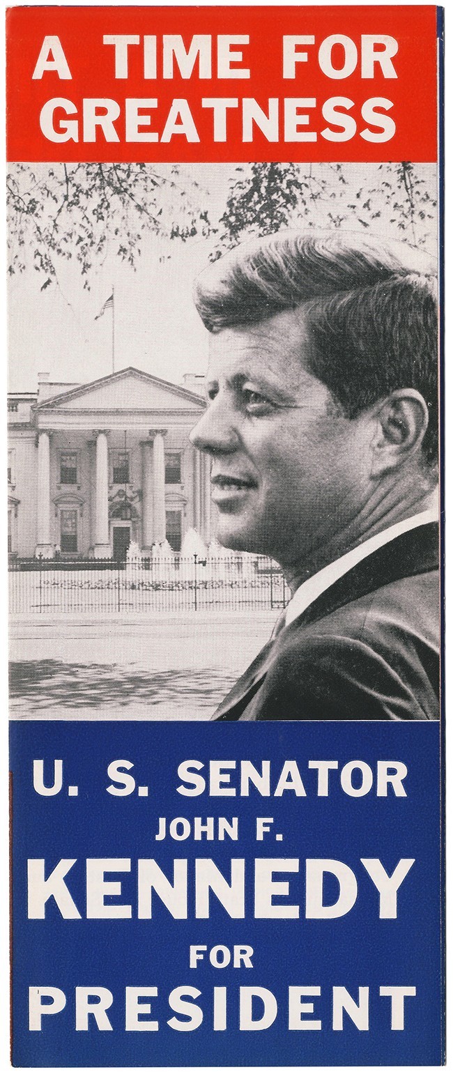 1960 John F. Kennedy TIME FOR GREATNESS Official Campaign Brochure
