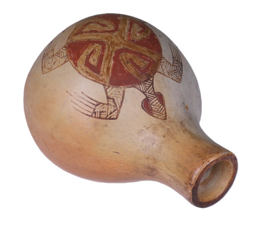 Hopi Turtle Canteen By Vera Dallas   ca. 1945  Size 3.75