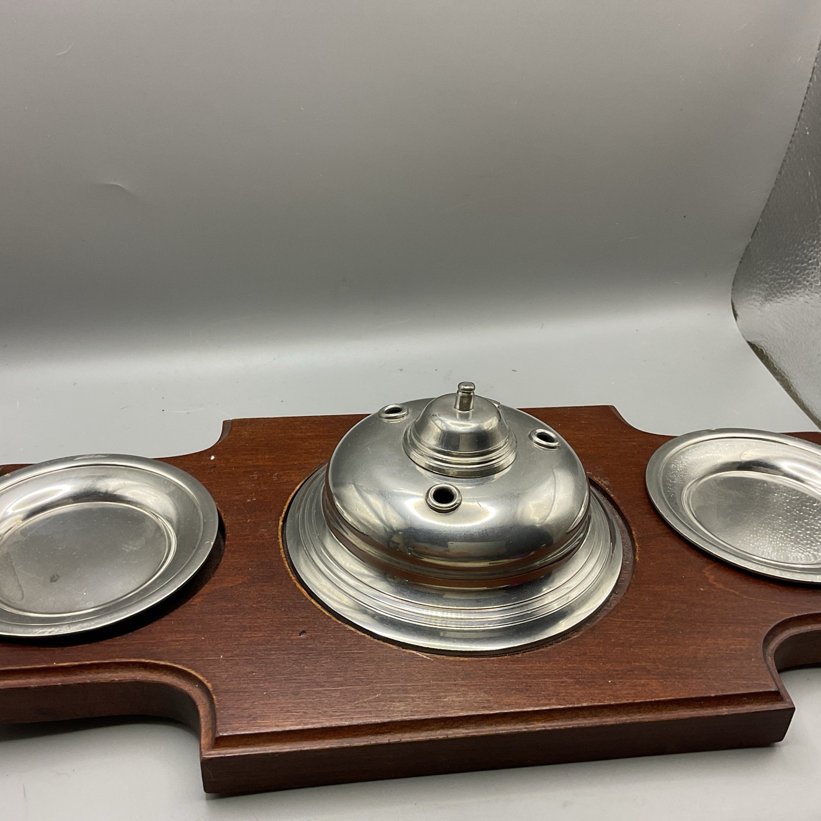 Vintage Stieff Pewter Colonial Williamsburg Executive Desk Set Inkwell