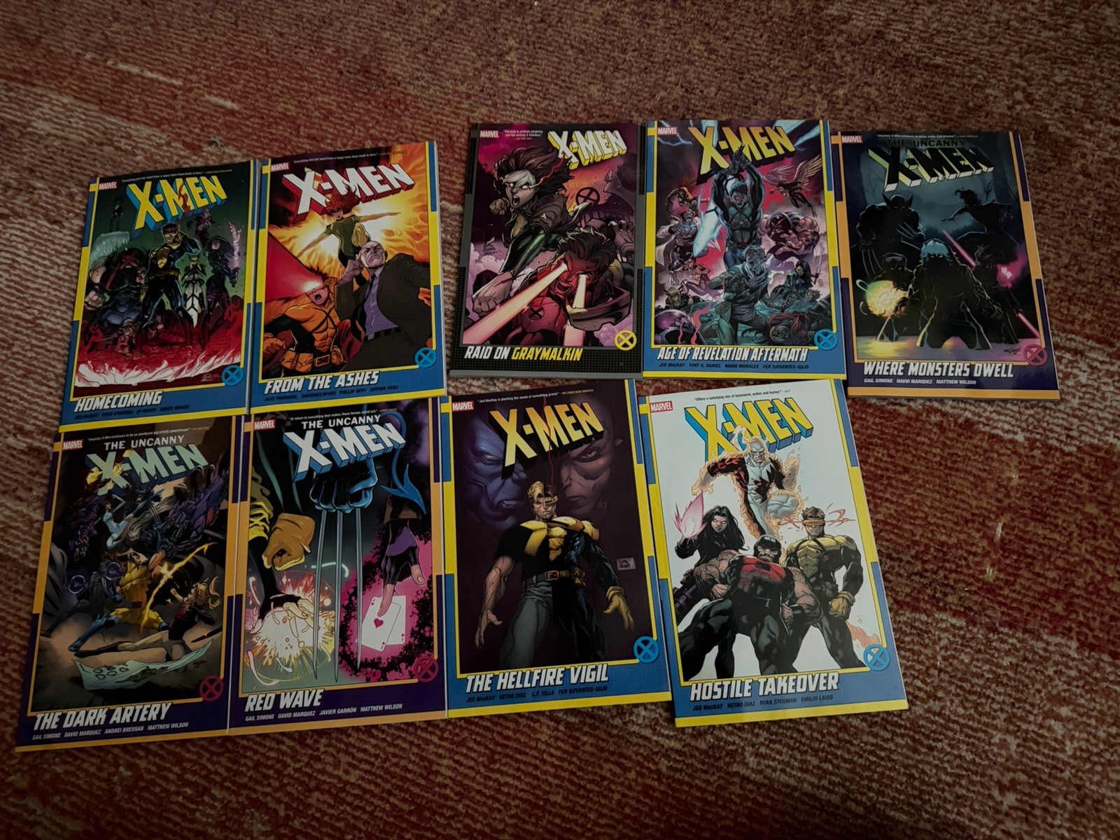 X-Men Marvel TPB Lot 9 Books From the Ashes MacKay Simone Homecoming + More