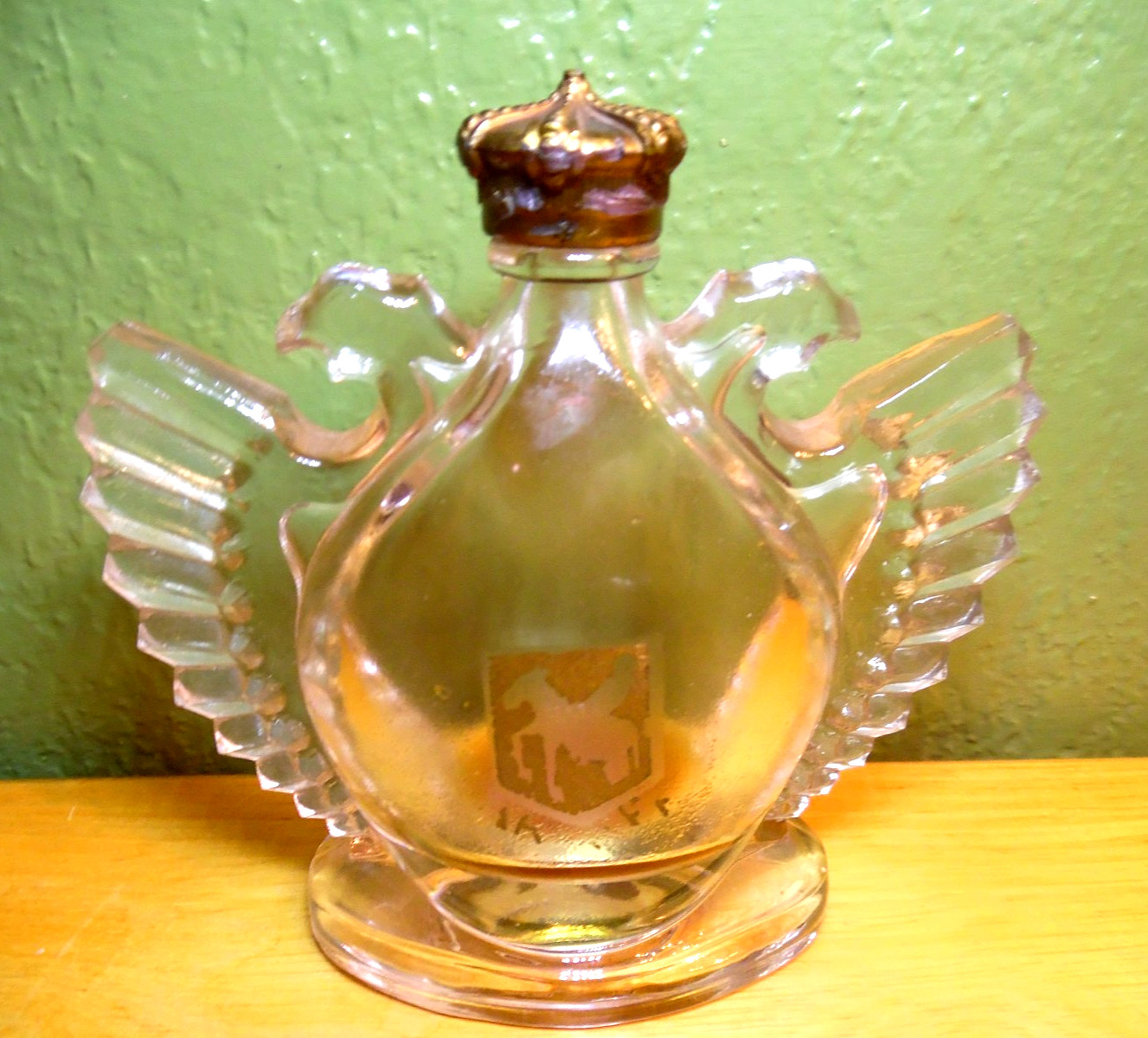 1930\'S ORLOFF DOUBLE EAGLE CARNATION IMPERIALE PERFUME BOTTLE W/CROWN CAP EMPTY