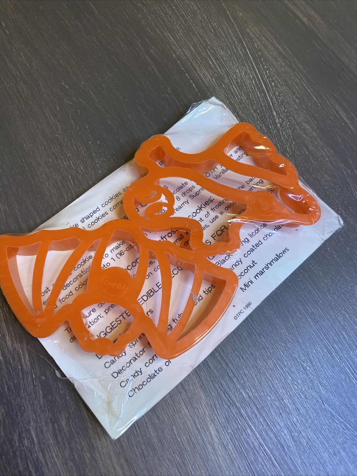 Vtg Halloween Cookie Cutters Pillsbury Ghost & Bat 1996  Orange