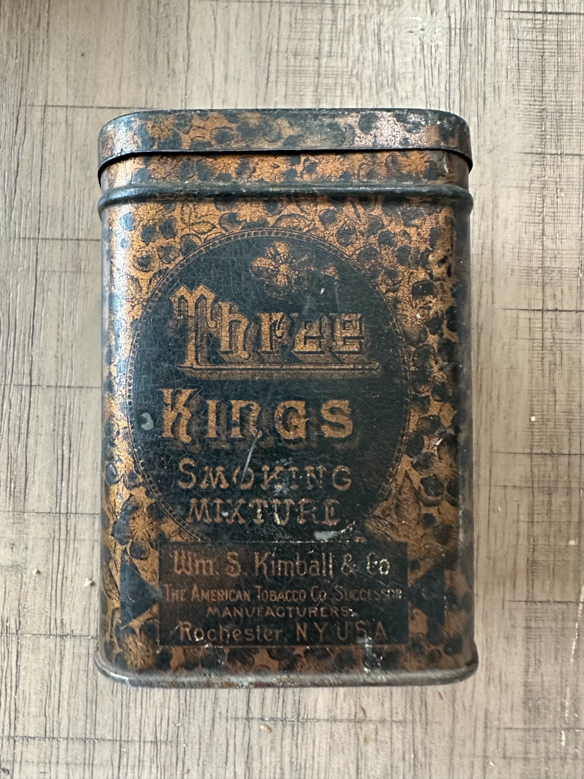 Antique Muriel King’s Smoking Mixture Tobacco Tin W.S. Kimball Rochester NY