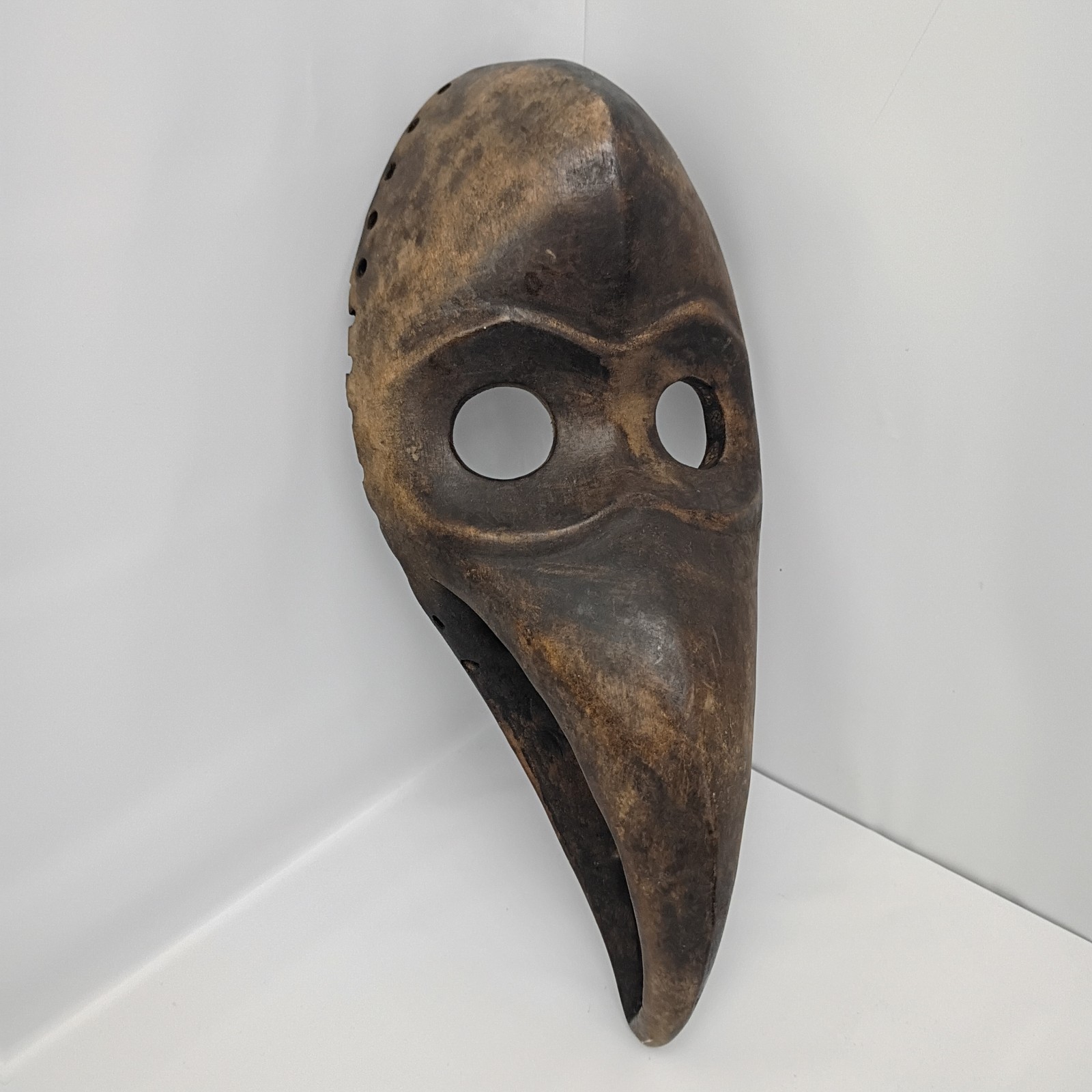 African Tribal Art Carved Wood Dan Bird Mask Wooden Face Estate Find