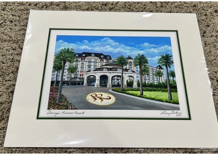 Disney Parks RIVIERA RESORT Larry Dotson Art Print 20” x 15” WDW NEW DVC