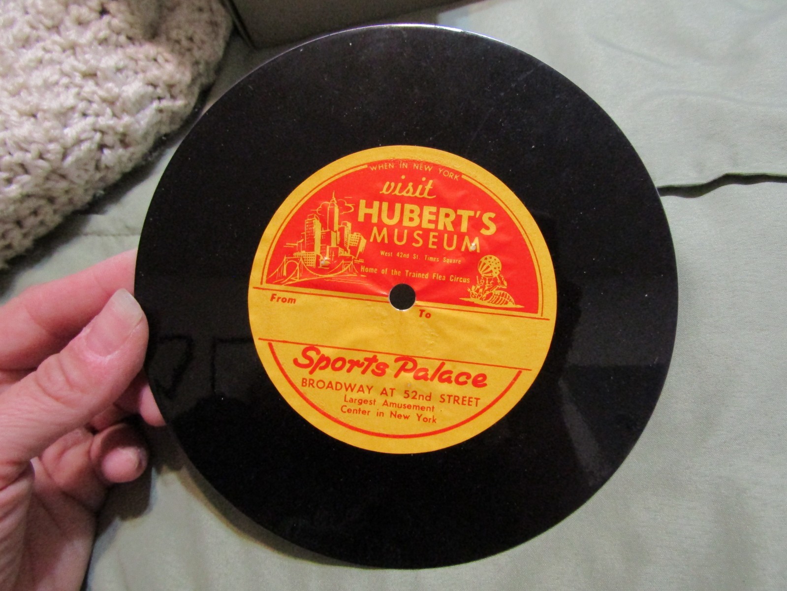 Vintage When In New York Visit Hubert's Museum Home of the Flea Circus Record