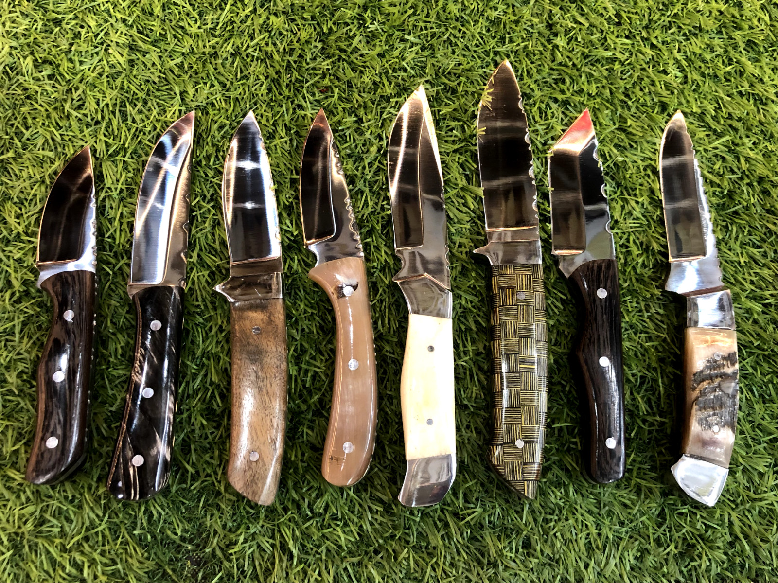 Lot of 8 - Custom handmade J2 Stainless Steel Hunting knife high Polished Blade