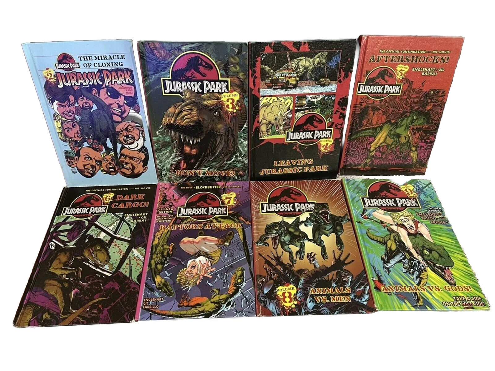 Jurassic Park Vol 2-9 Animals Vs. Gods Hardcover Graphic Novel Lot Omnibus IDW
