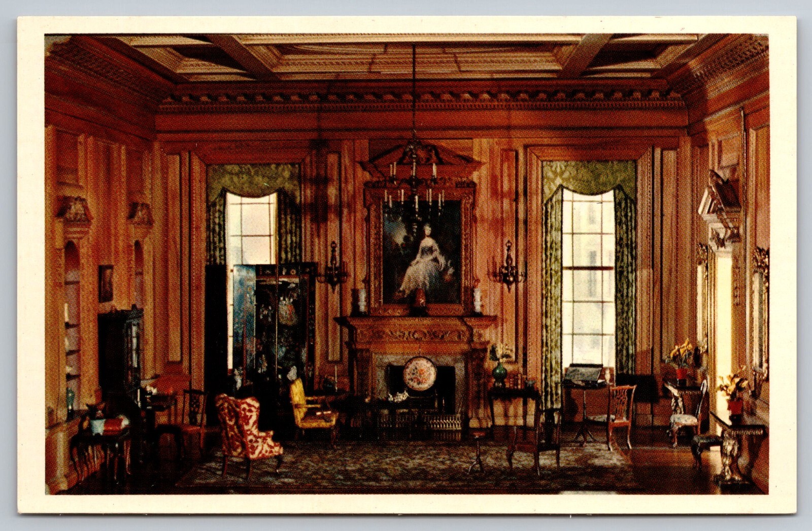 Postcard A 508, European Rooms in Minature, English early Georgian, 1735