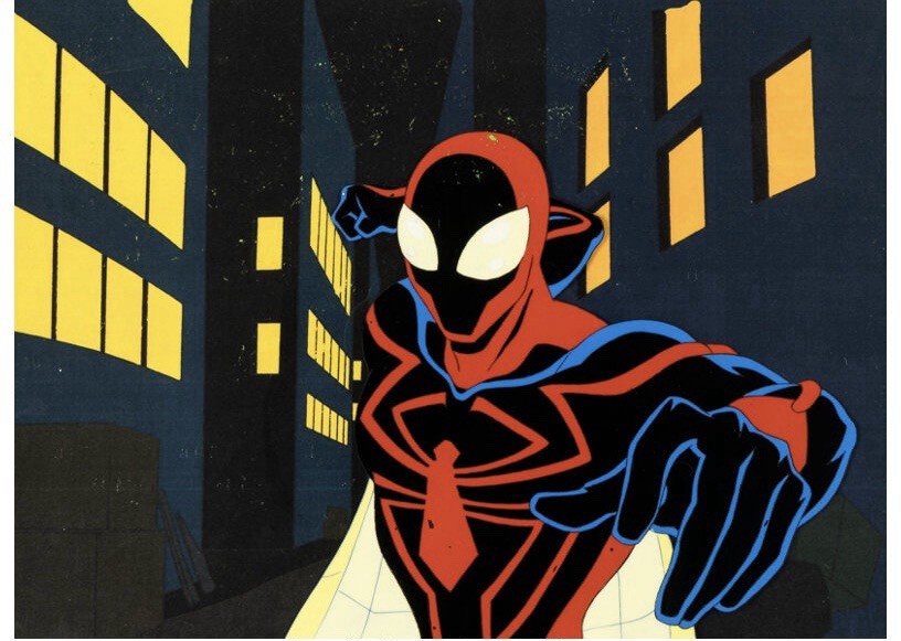 Incredibly RARE Spider-Man Unlimited Production Animation Cel Marvel Studios Incredibly RARE Spider-Man Unlimited Production Animation Cel Marvel Studios