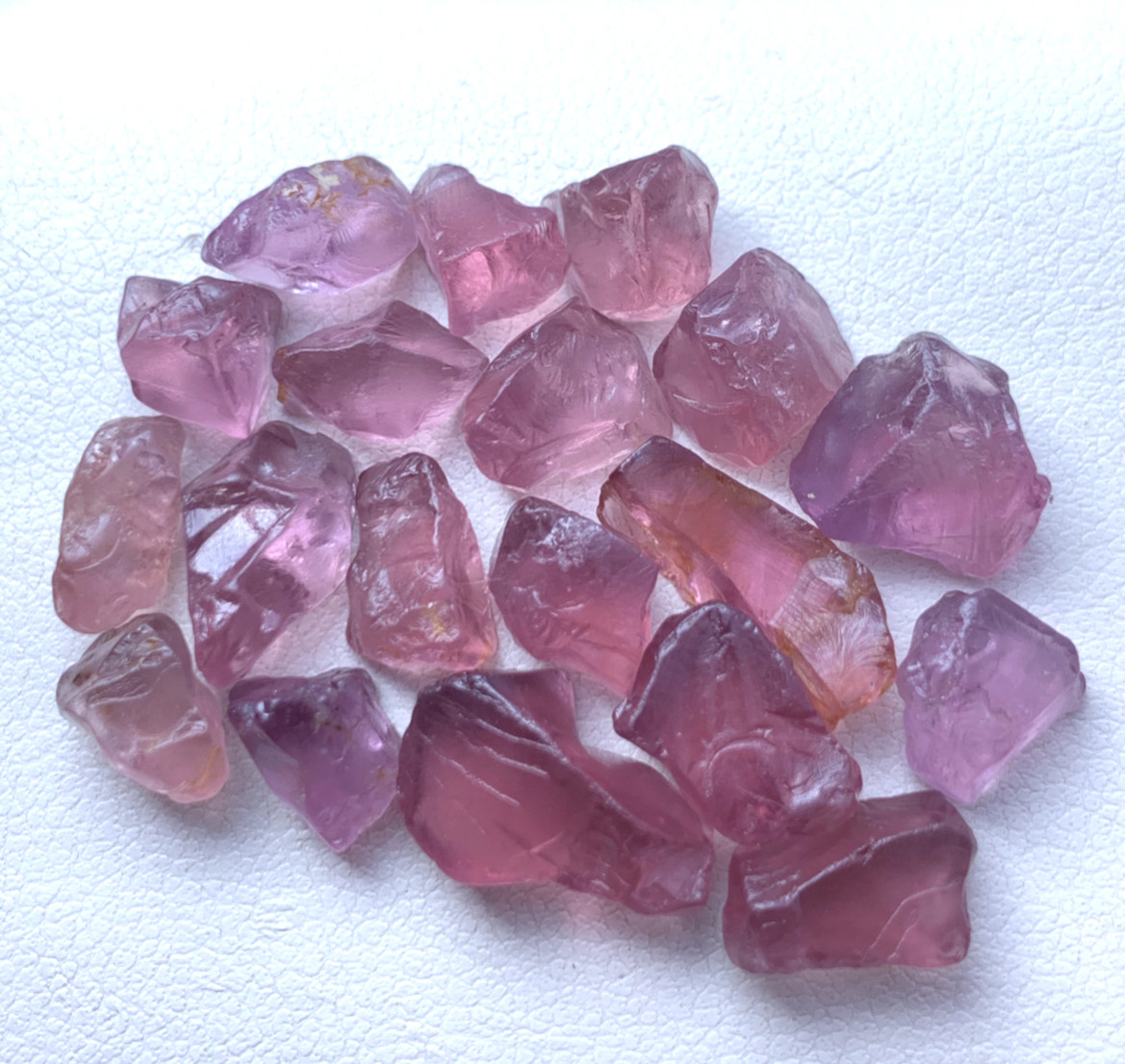Investment Grade 50.60 Ct Pink Rough Spinel Lot 1.60-5.35 Ct  Facet Grade