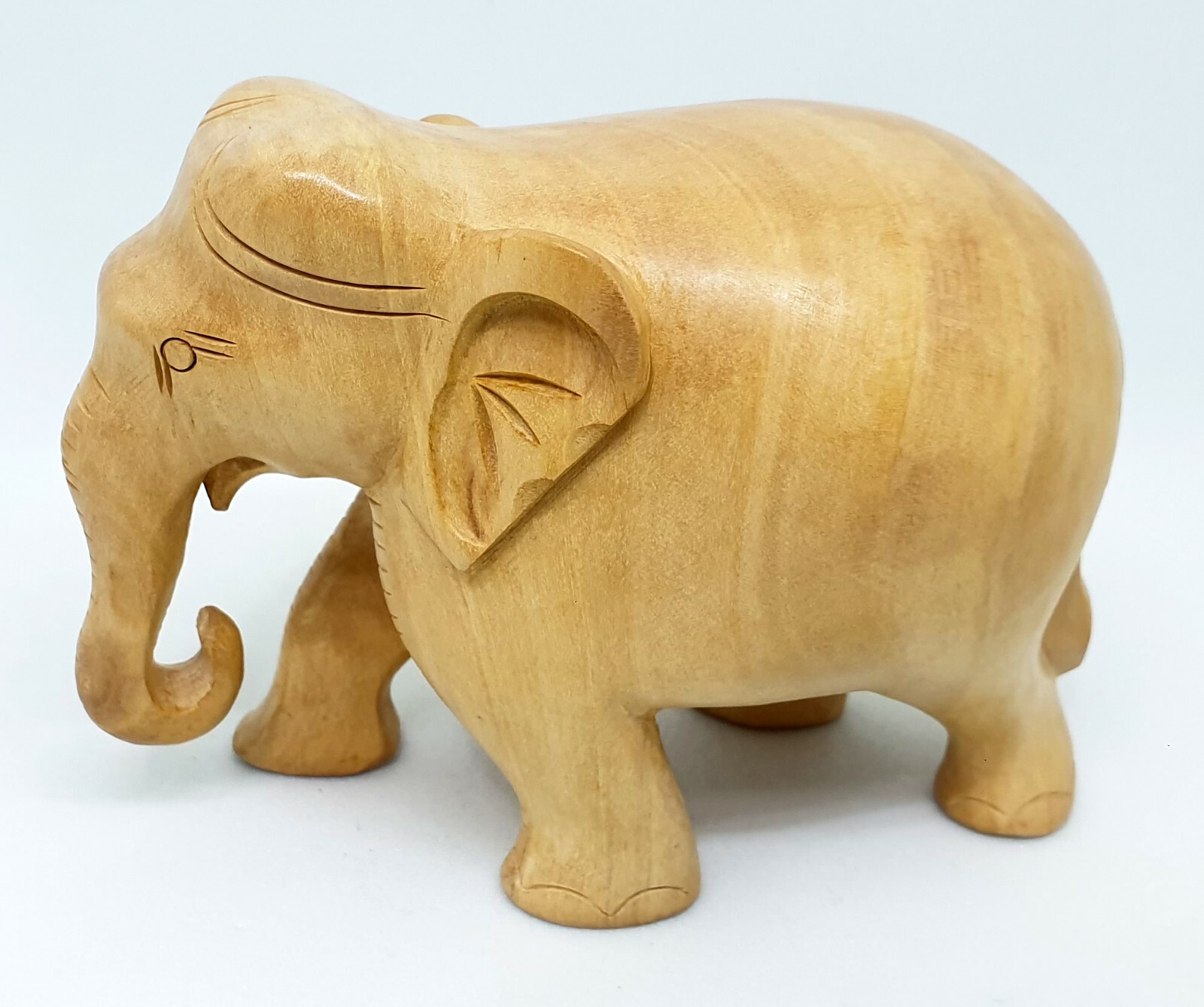 Hand Carved Wooden Elephant Statue 2\