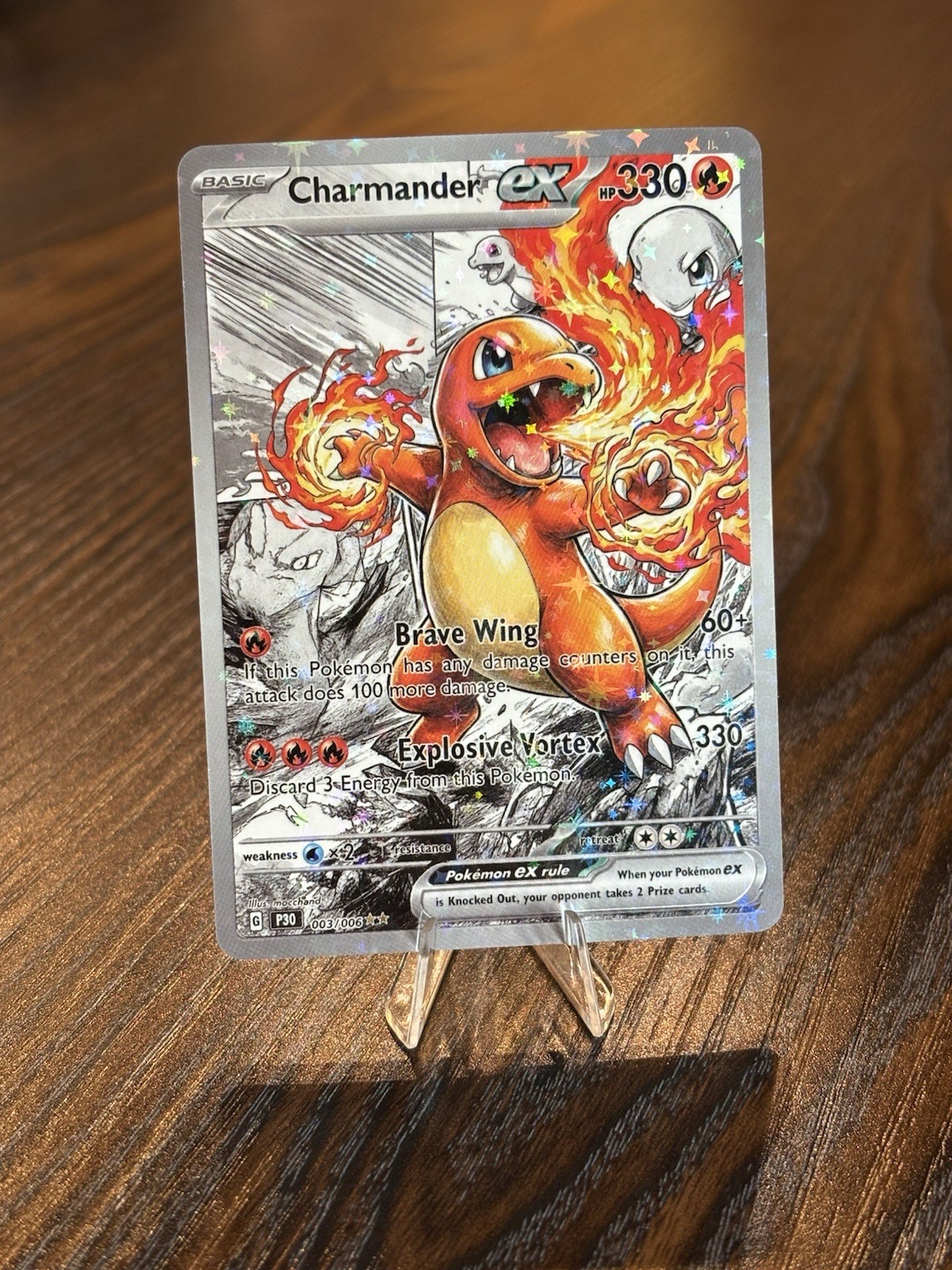 Charmander Ex Pokemon PokeDIY Star Holo Anime Custom Fan Art Card Rare Non TCG