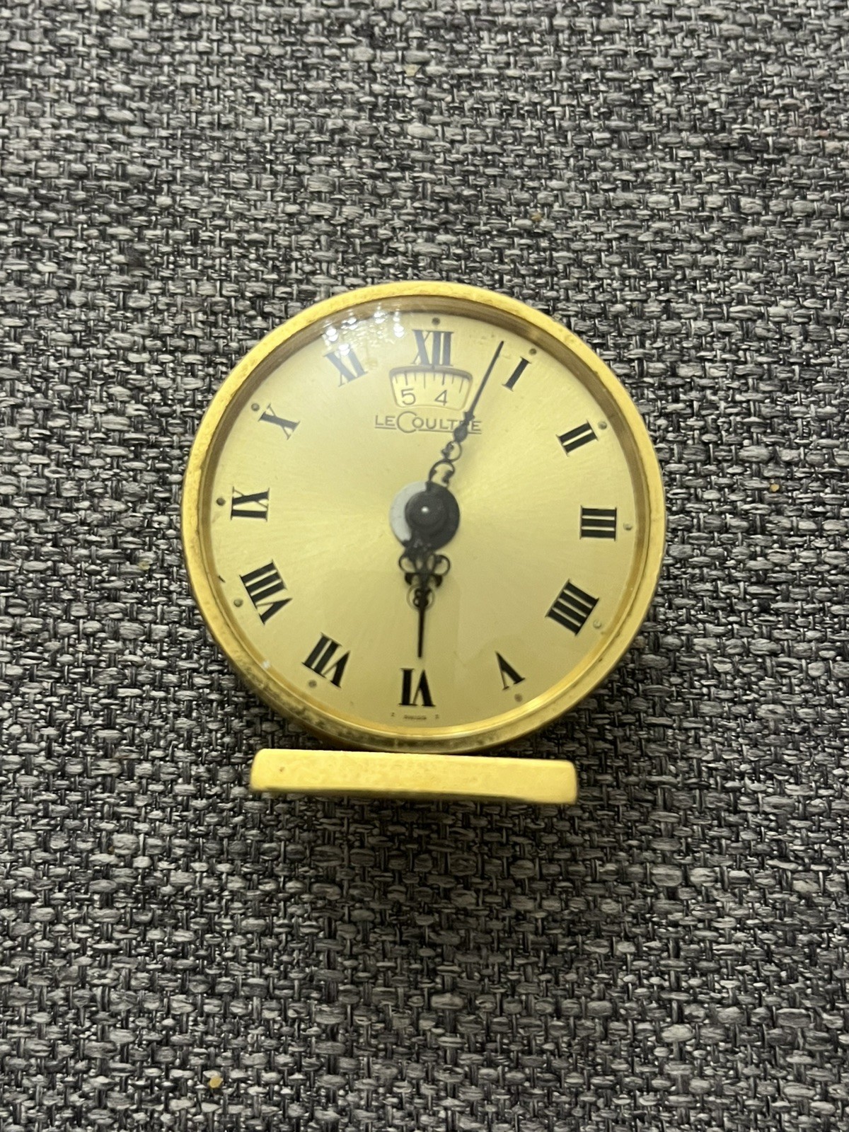 VINTAGE JAEGER LECOULTRE RECITAL 8 DAYS TRAVEL ALARM CLOCK 