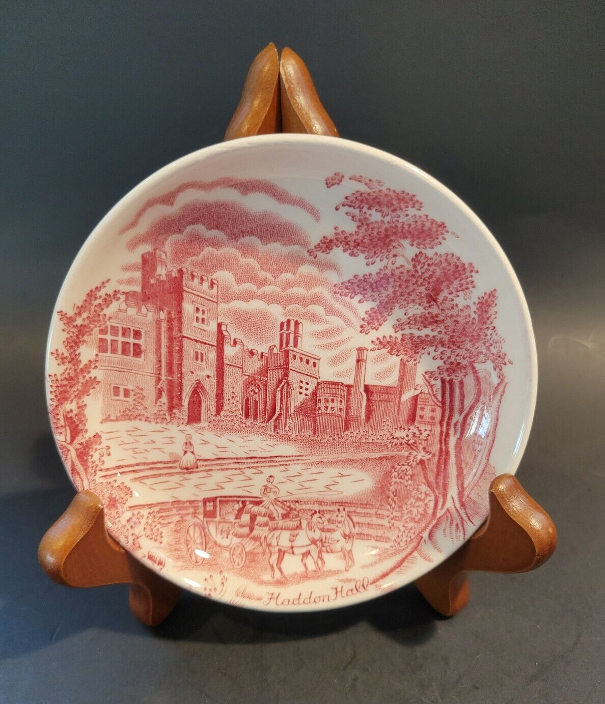 Johnson Bros Haddon Hall England Ceramic China Trinket Dish Rose Pink Tableware