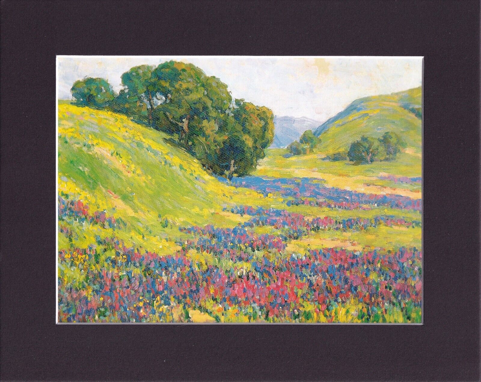 8X10 Matted Print Art Painting Picture: Benjamin Brown, Valley of Lupine