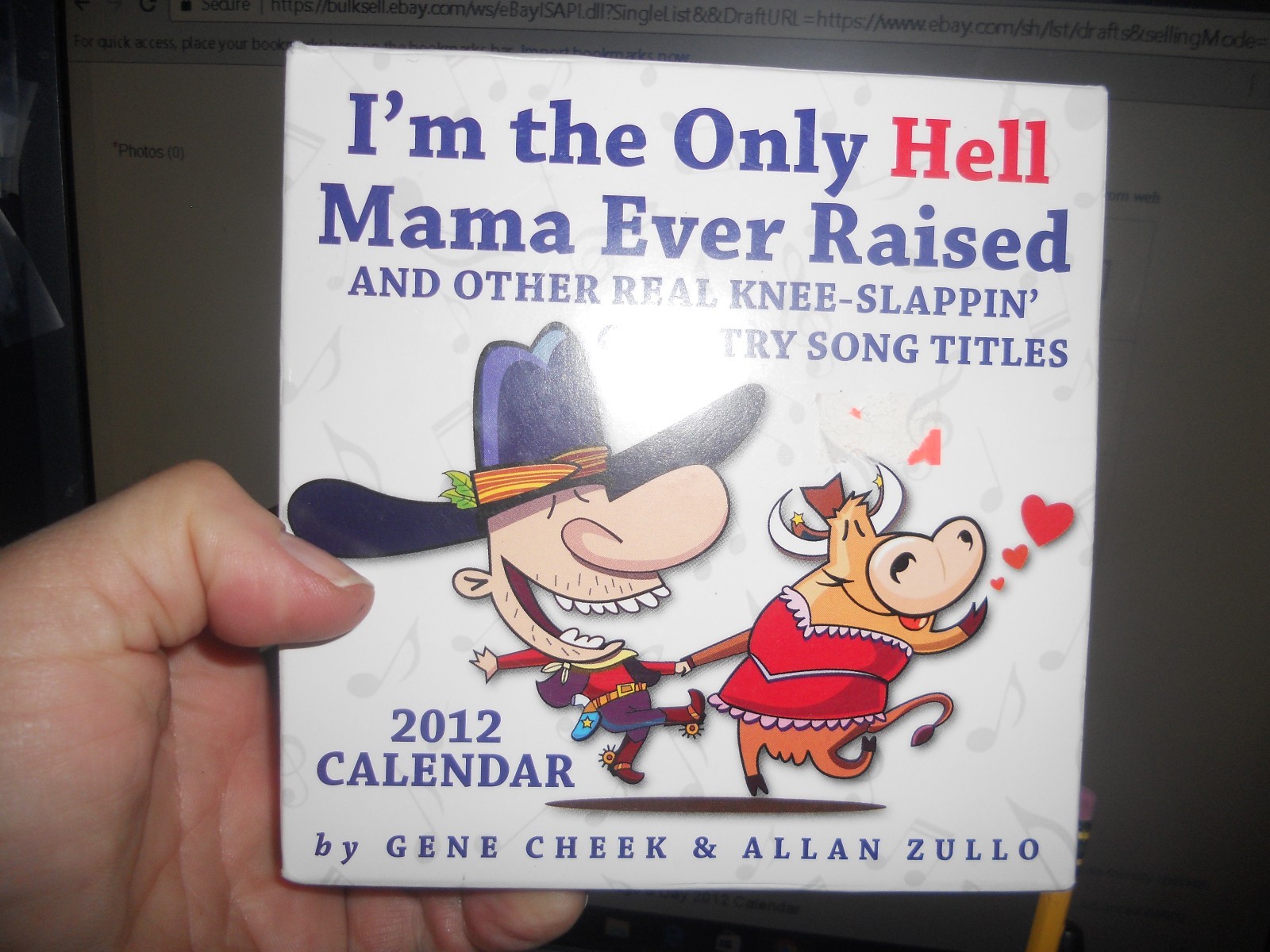 Country Song Titles gut-bustin’ witty,real knee-slappin’ YEAR 2012 Desk Calendar