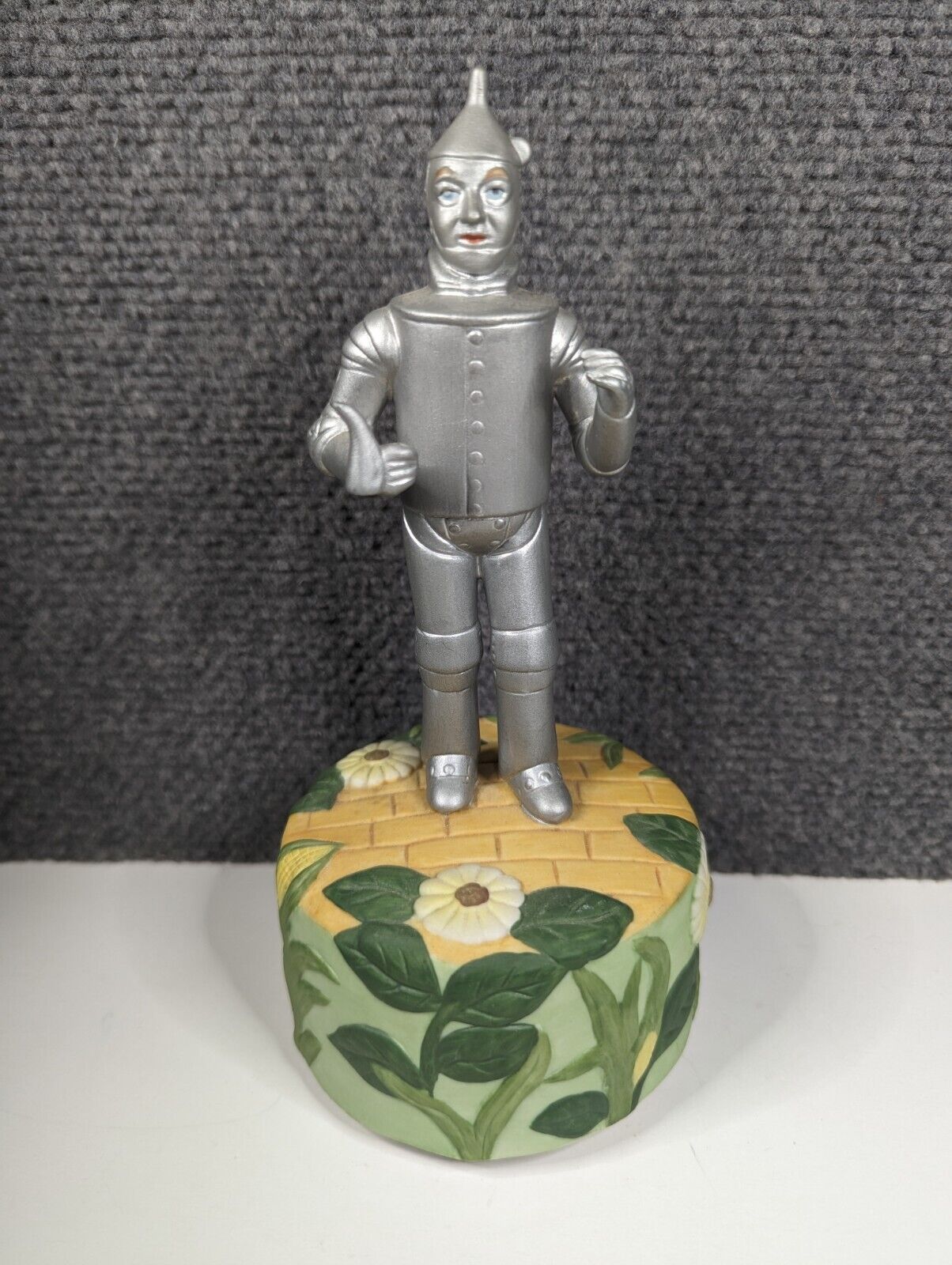 Vintage The Wizard of Oz Tin Man Music Box Figure Schmid Porcelain Tested No Box