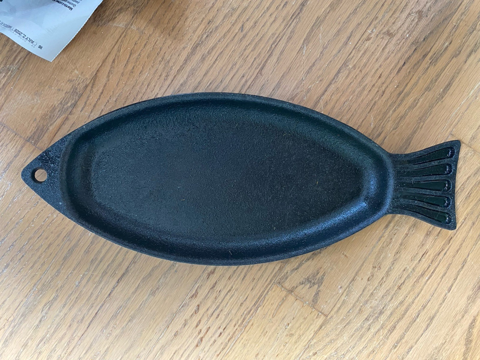Vintage Unique Cast Iron Fish Pan 14” Long Discontinued Seasoned