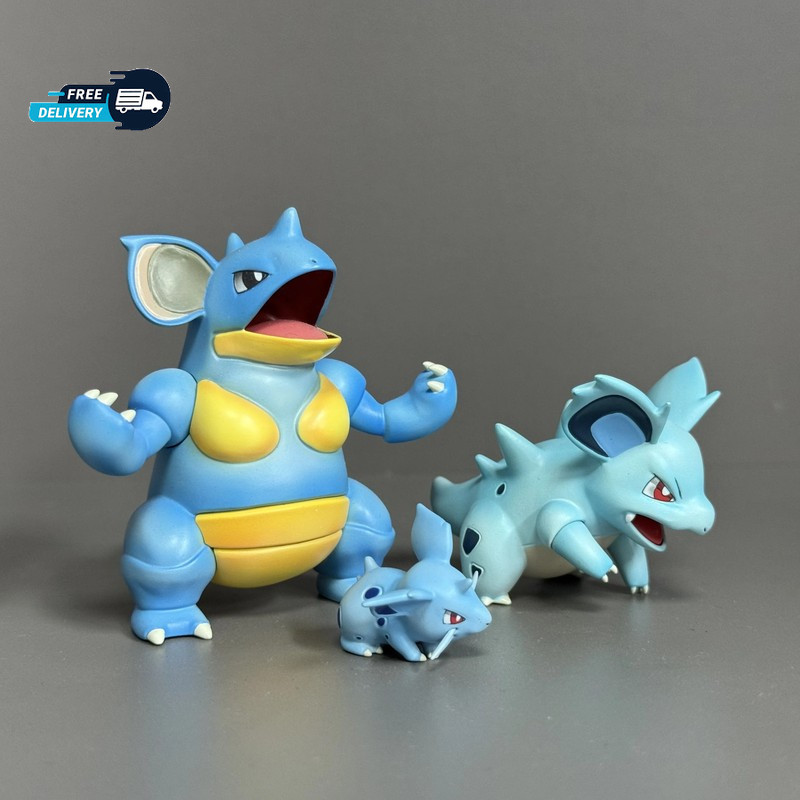 BKM Pokémon Nidoking Nidorino Nidoran 1/20 Scale PVC Figure Collectible