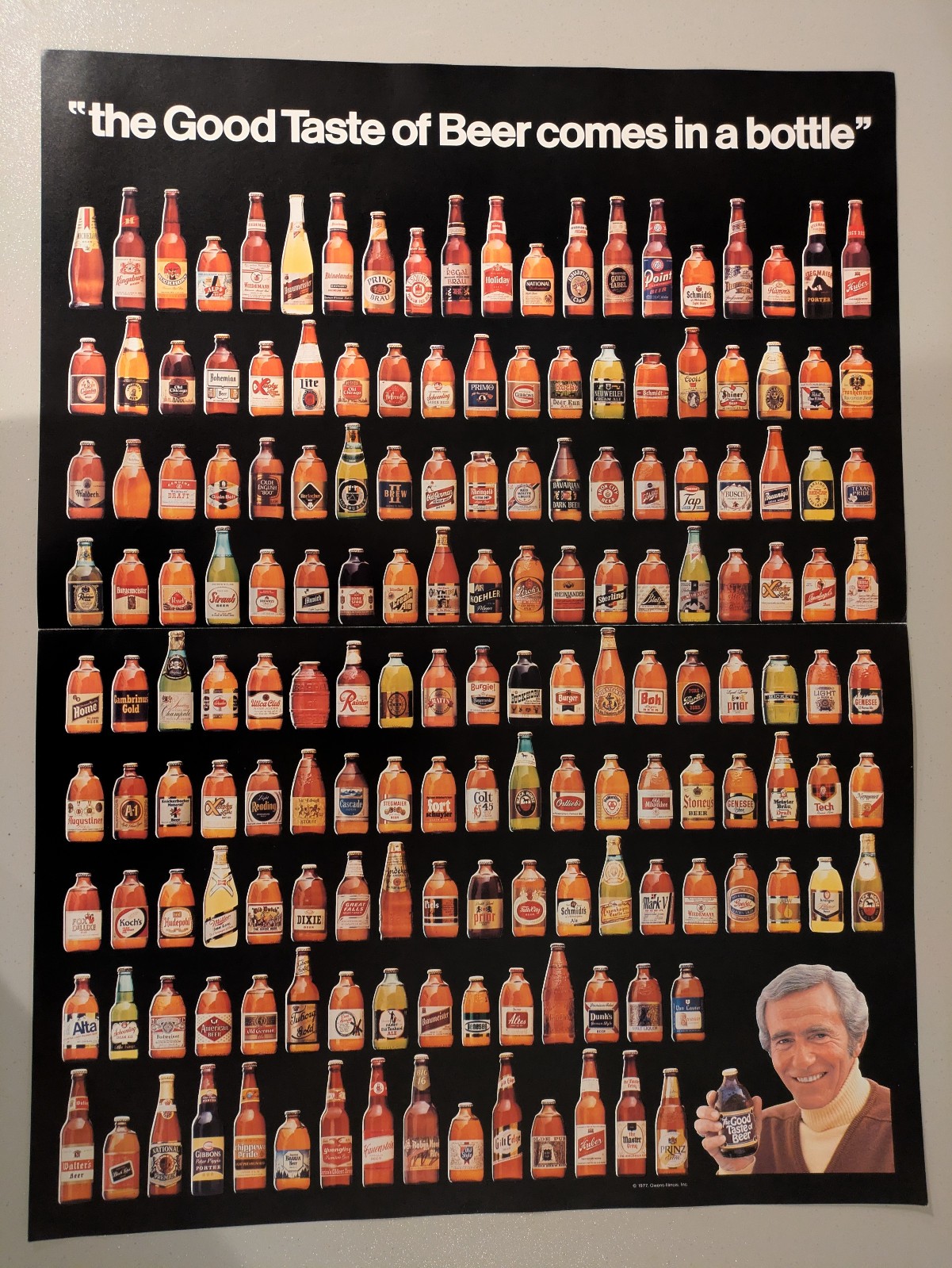 Good Taste of Beer Comes in a Bottle Poster With Chris Schenkel