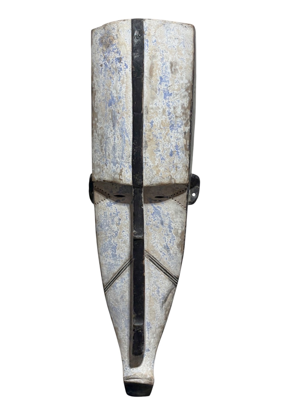 # 1290 Vintage Large Fang Mask Elongated Face Gabon African Mask 31.5\ # 1290 Vintage Large Fang Mask Elongated Face Gabon African Mask 31.5\