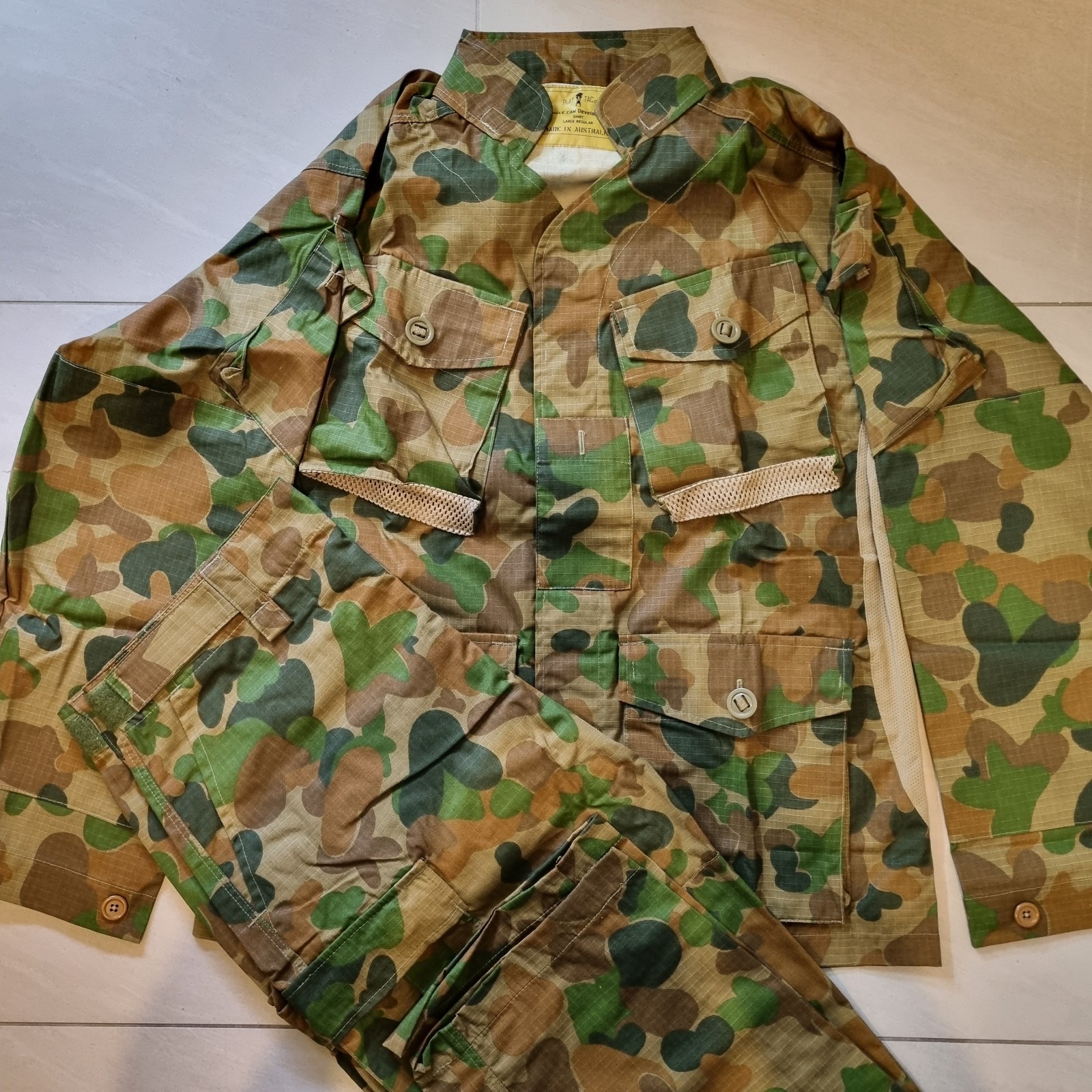 Extremely rare Platatac SASR Special Forces jungle cam development uniform large