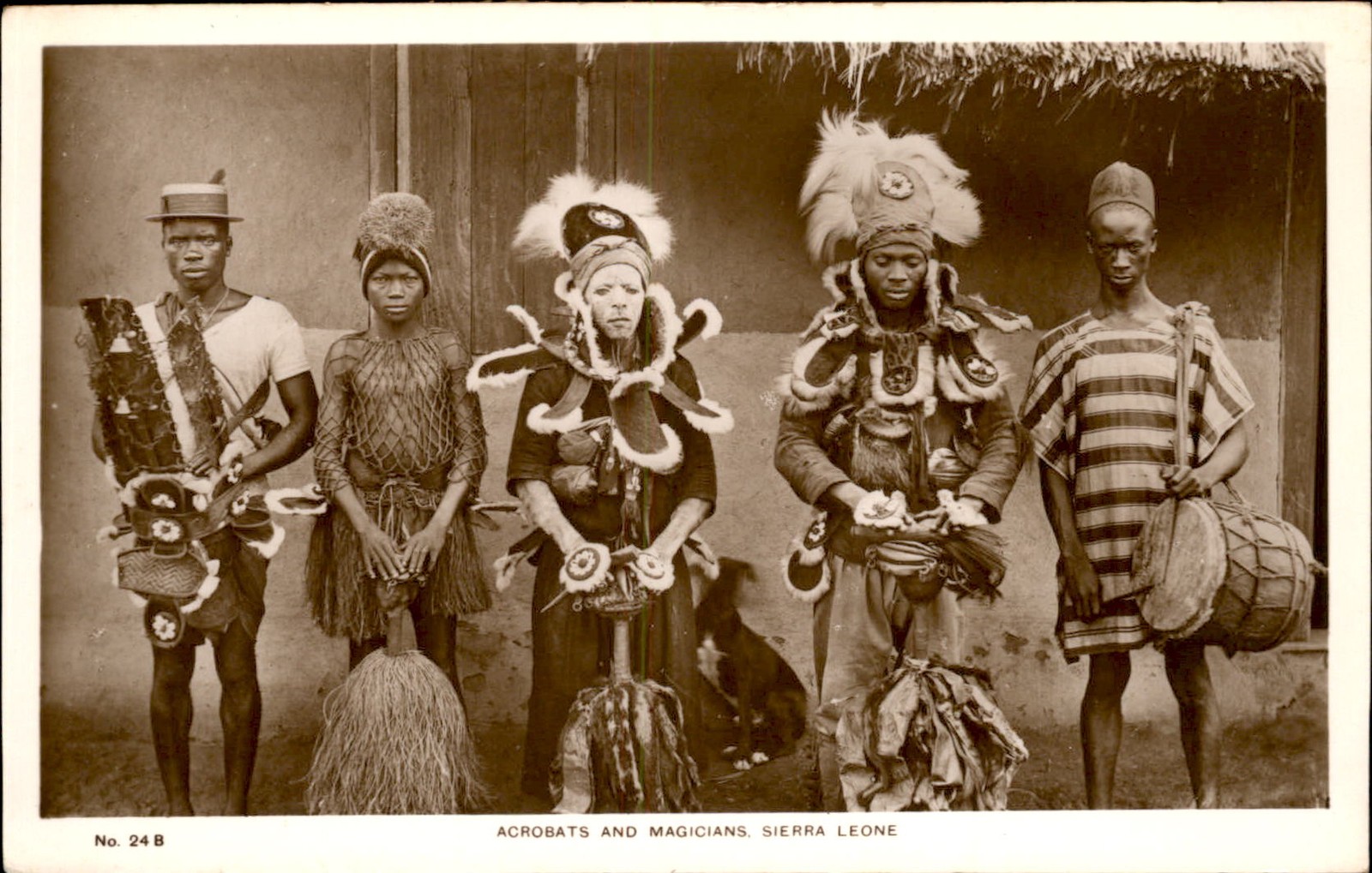 Sierra Leone West Africa Acrobats and Magicians c1910s Real Photo Postcard bhn Sierra Leone West Africa Acrobats and Magicians c1910s Real Photo Postcard bhn