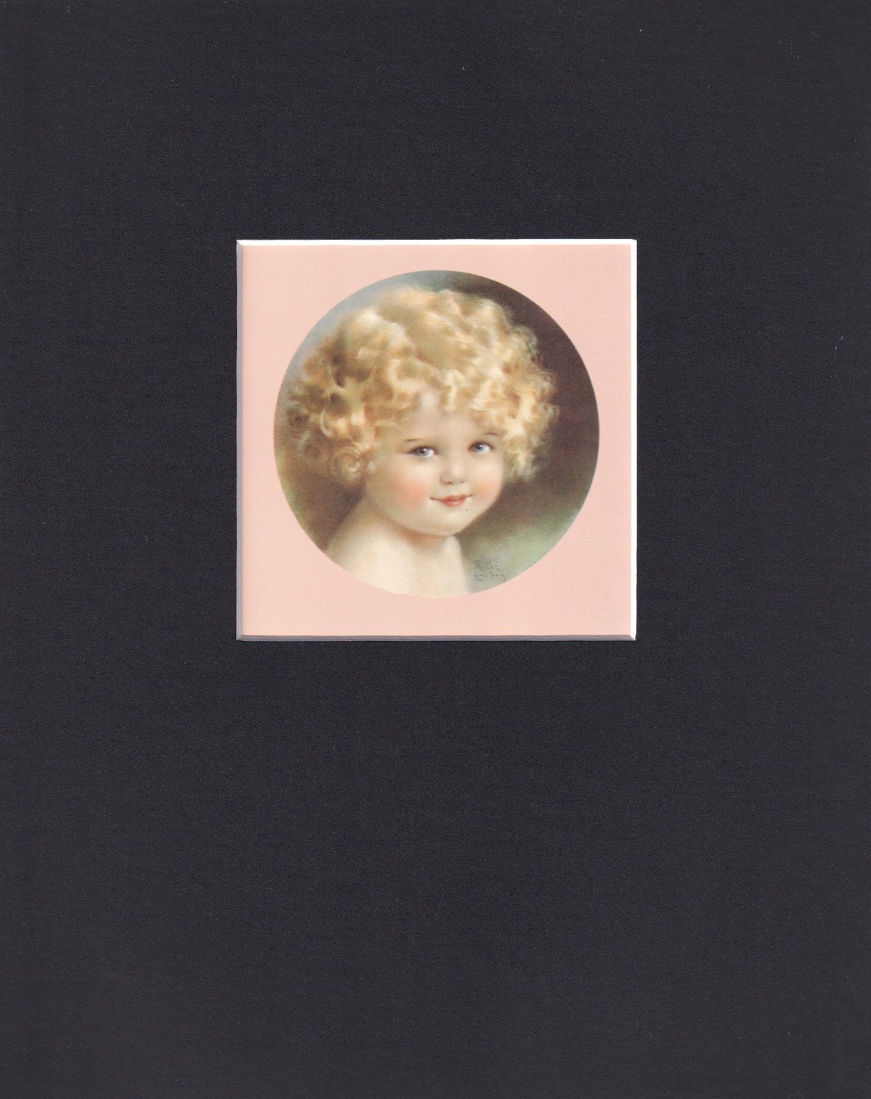 8X10 Matted Print Art Picture by Bessie Pease Gutmann: Little Girl