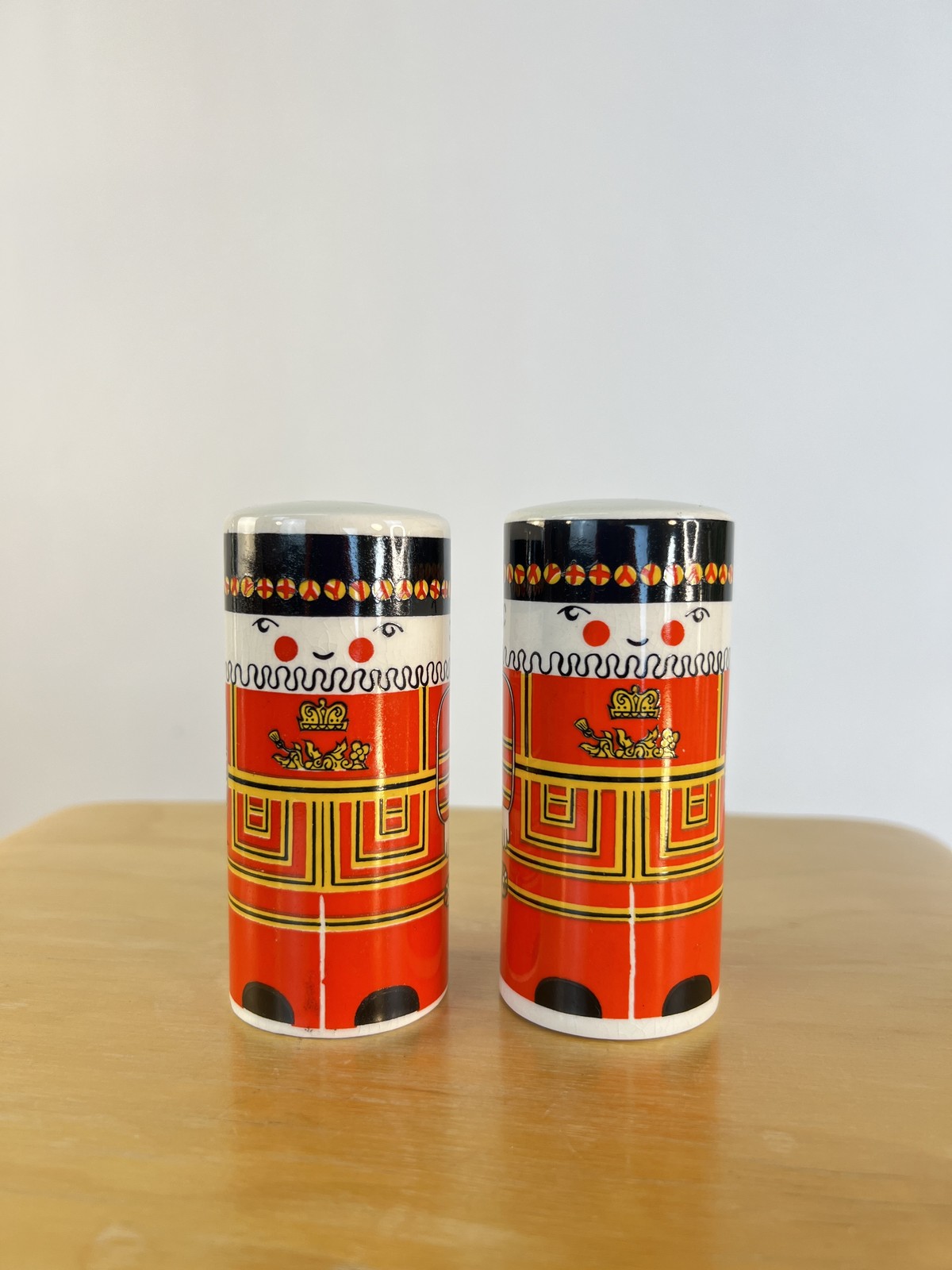 Vintage 1970s Carlton Ware Toy Soldier Salt & Pepper Shakers — Made in England