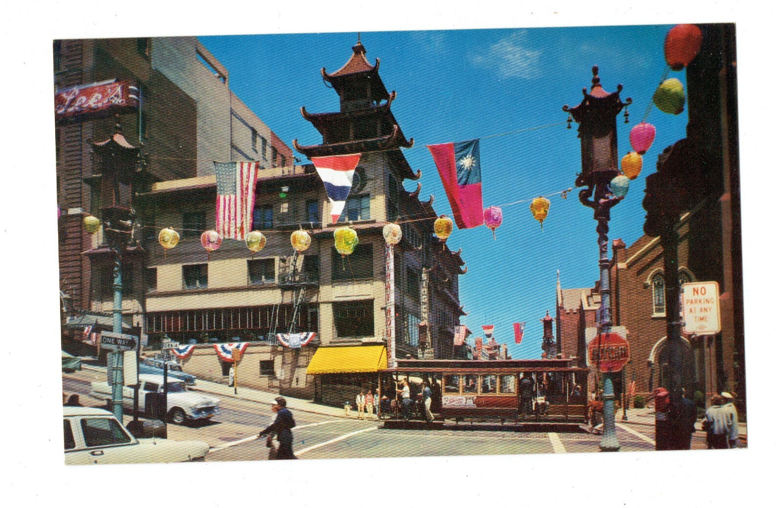 Postcard Vin(2)CA, San Francisco Chinatown C6136 UP, Market Street C4241 UP(178)