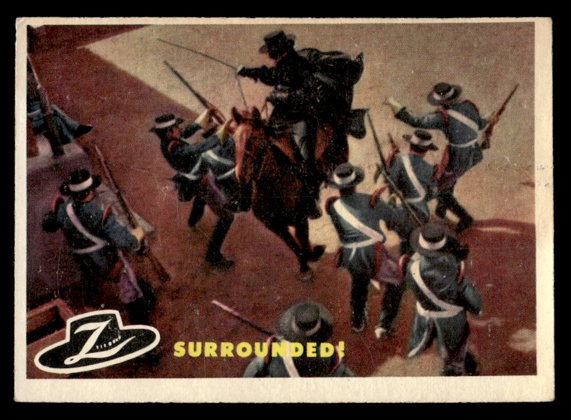 1958 Topps Zorro #42 Surrounded