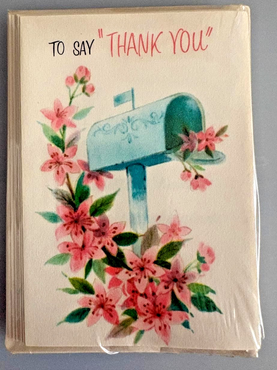 VINTAGE American Greetings pack of 12 Thank You Note cards with envelopes-SEALED
