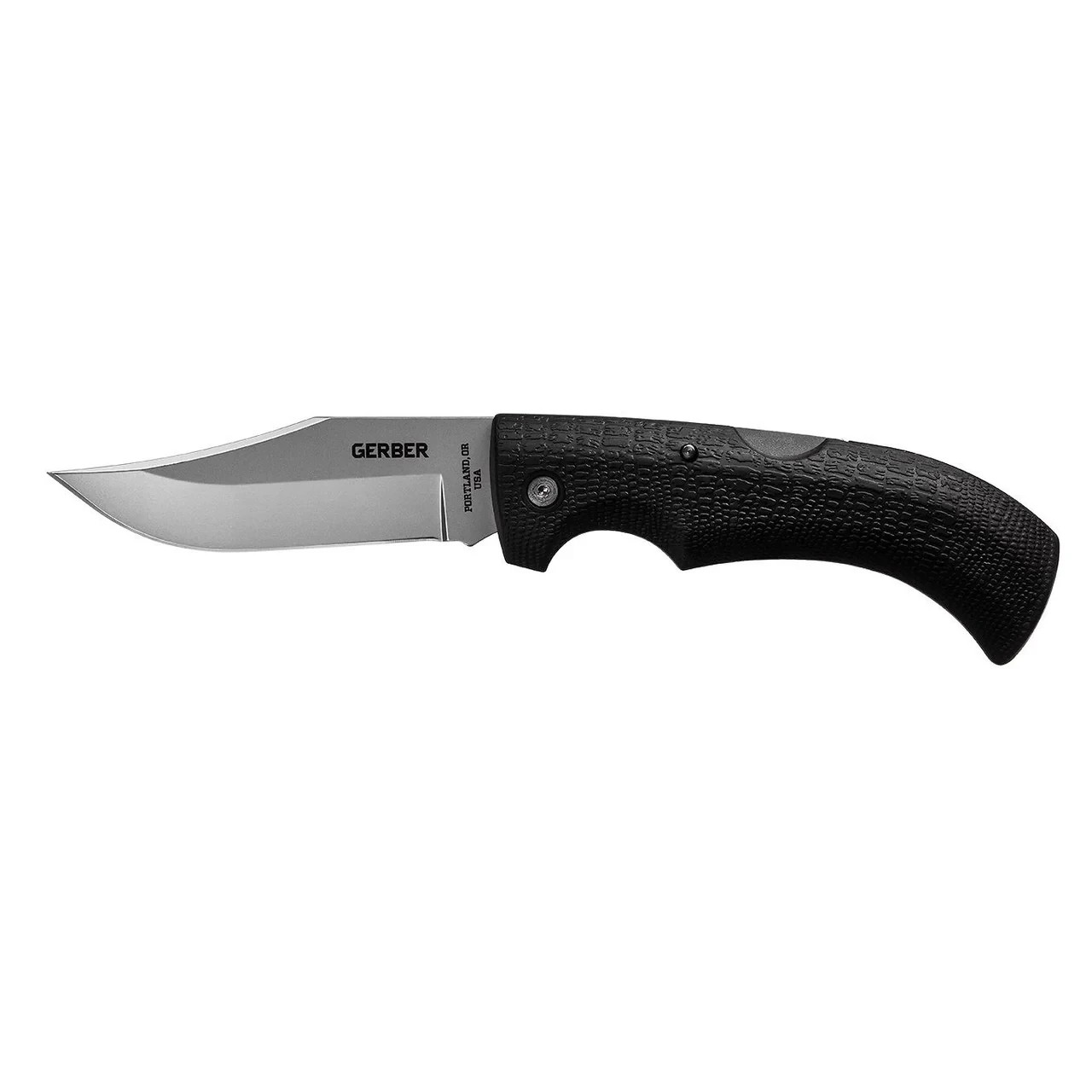 Gerber Gator Clip Point Plain Edge Folding Knife Lockback USA Made G06069N
