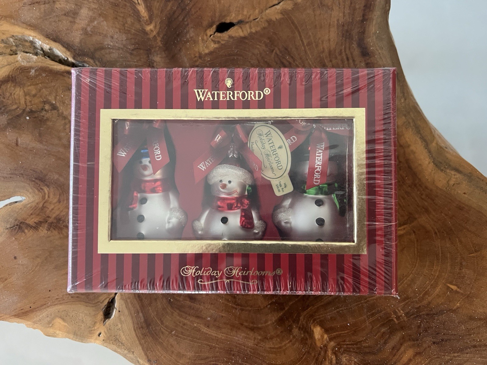 Waterford Holiday Heirlooms Set Snowmen ornaments NIB Glass Christmas 144258