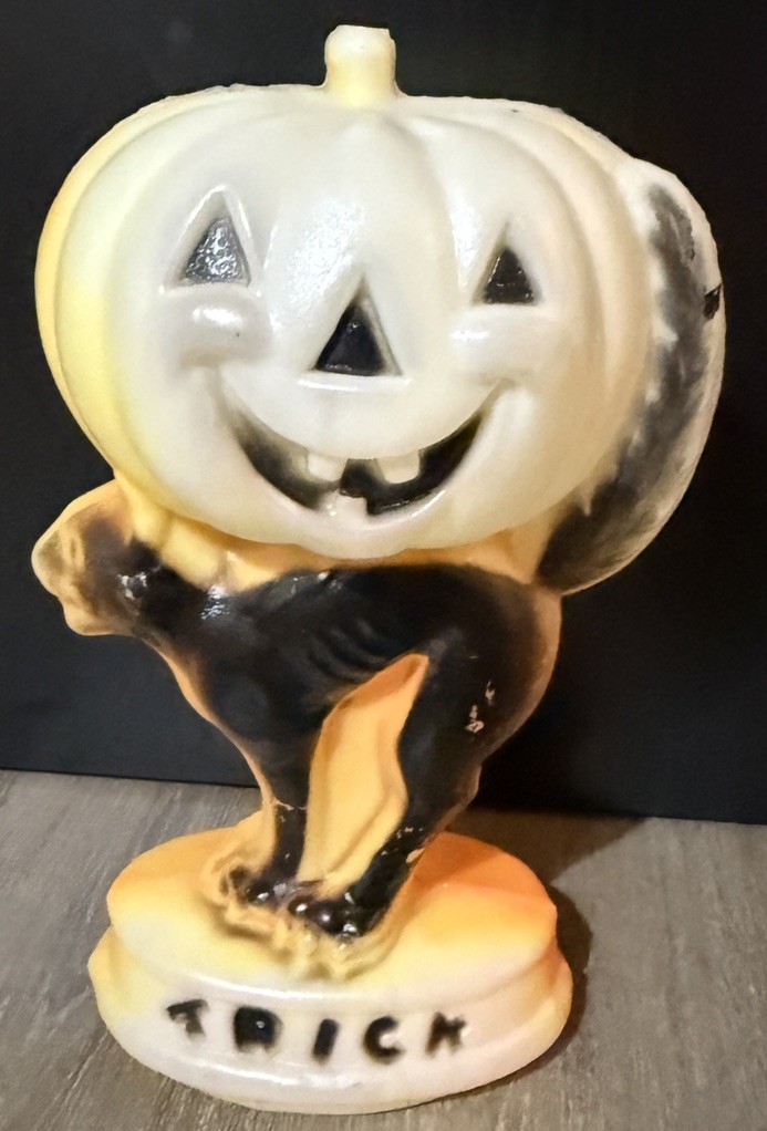 Vintage Halloween Black Cat Pumpkin Jack O Lantern 14