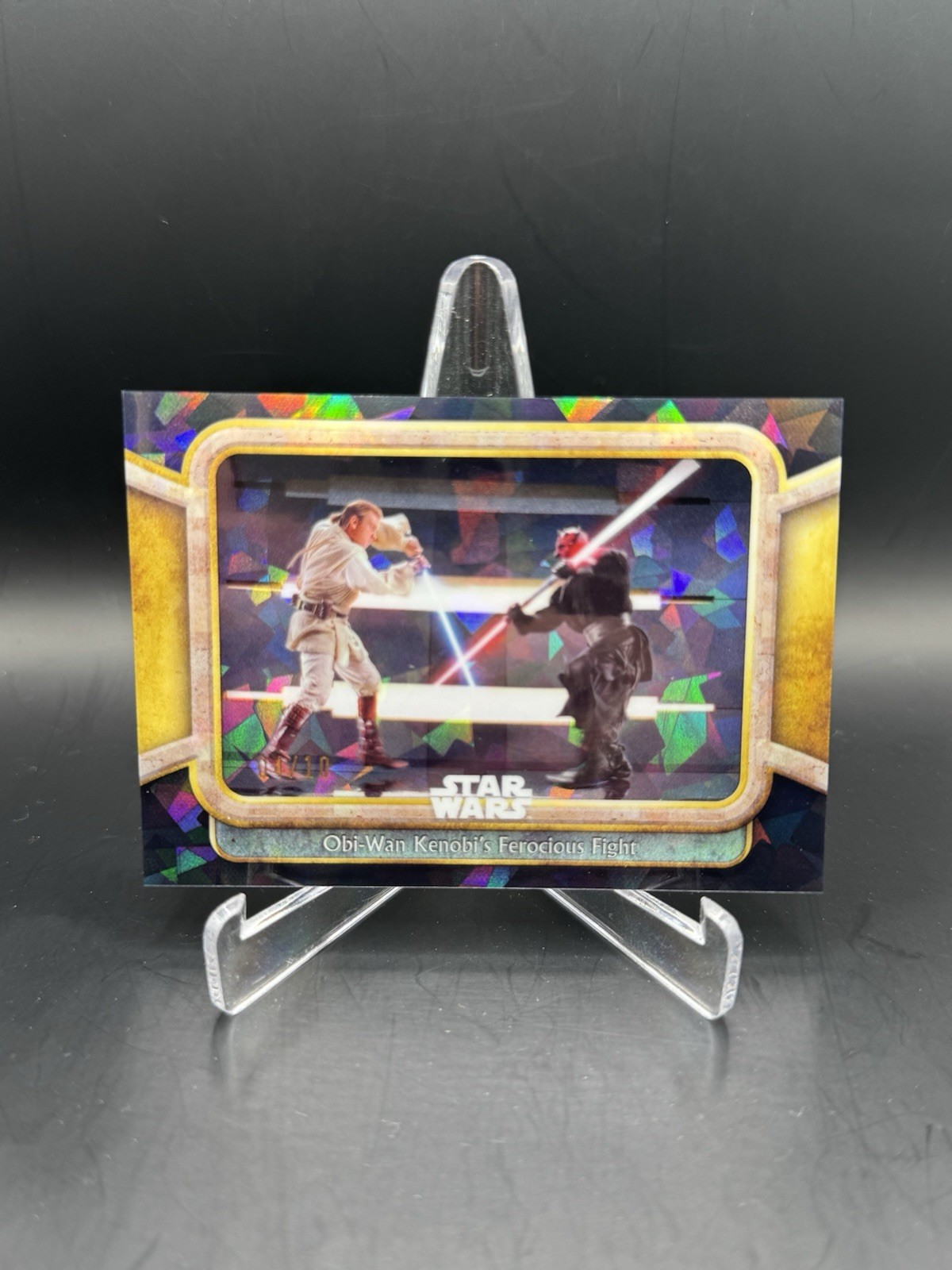 2024 Topps Star Wars Sapphire Obi-Wan Kenobi's Ferocious Fight Black /10 SSP