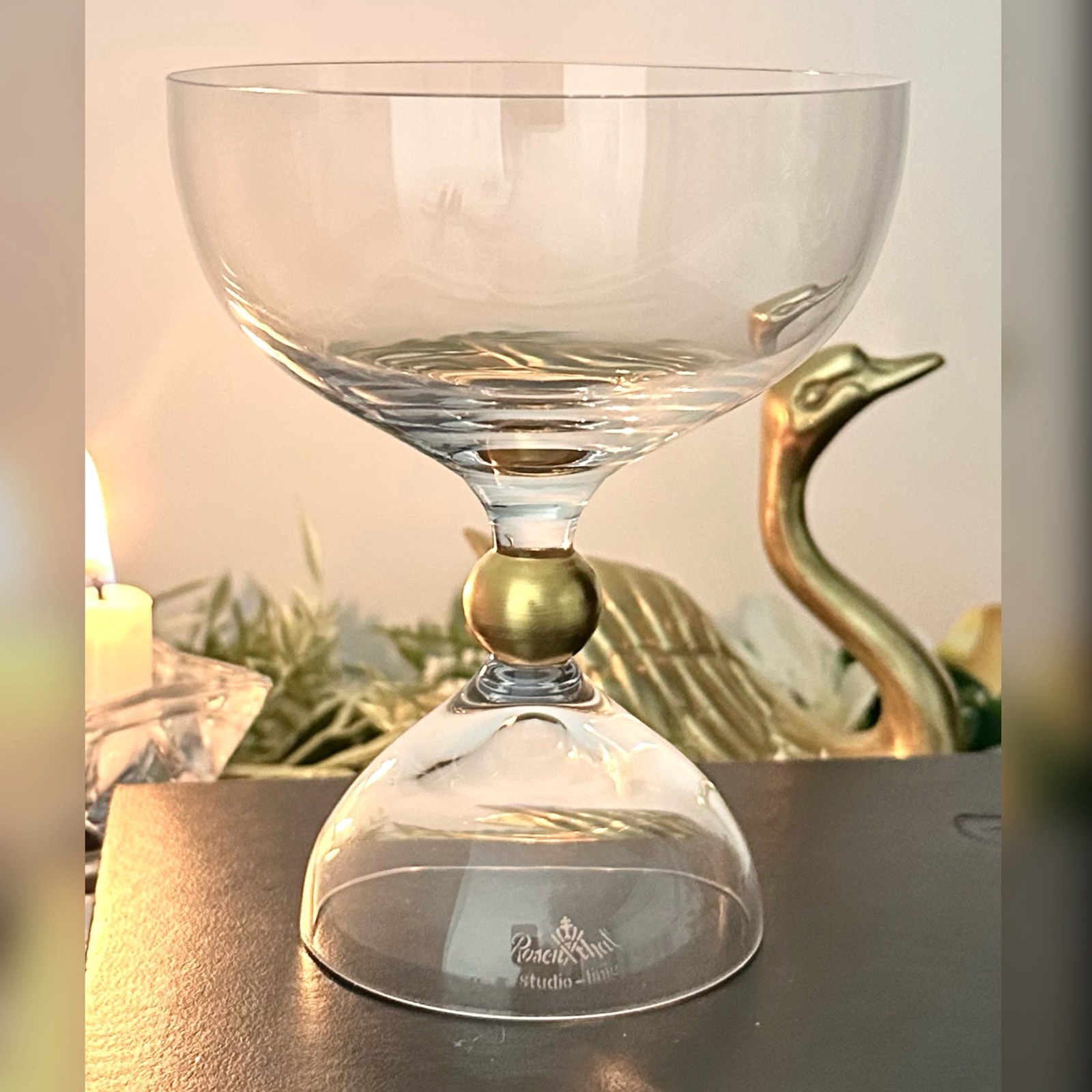 Magic Rosenthal Champagne Coupe Studio Line Bjorn 24K Gilt Germany Read