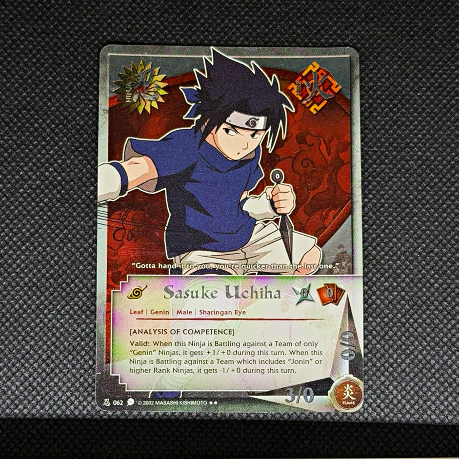 Bandai 2002 Naruto CCG Sasuke Uchiha #062 VLP