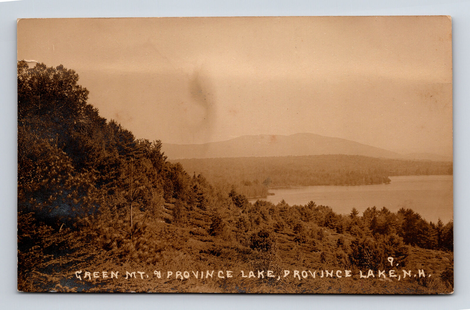 1928 RPPC Scenic View Green Mountain & Province Lake NH Eastern Ill Co Postcard