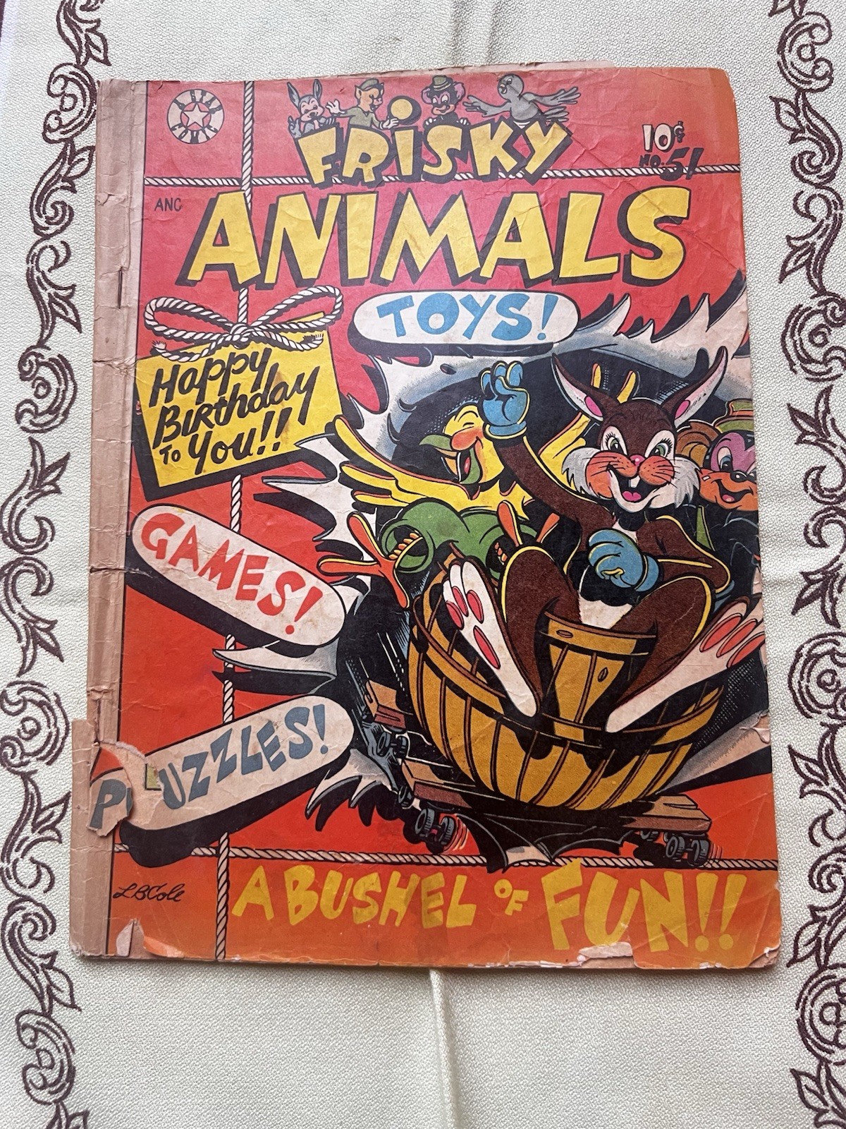 Frisky animals toys comic book October 1952 #51 Games Cole Bushel Fun