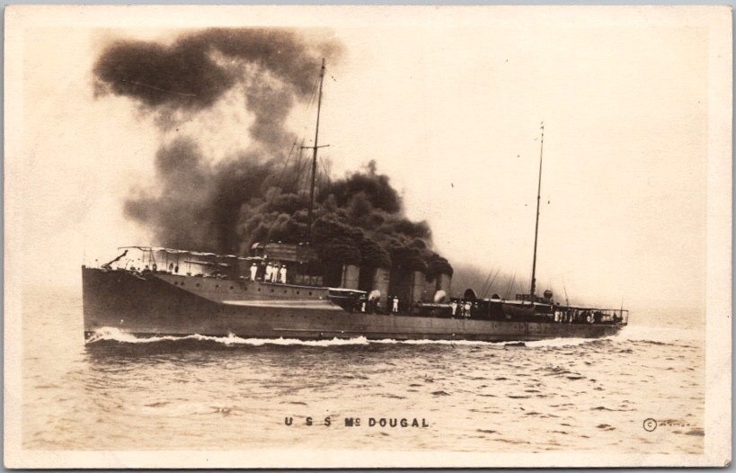 Vintage 1910s U.S. Navy Ship Real Photo RPPC Postcard \