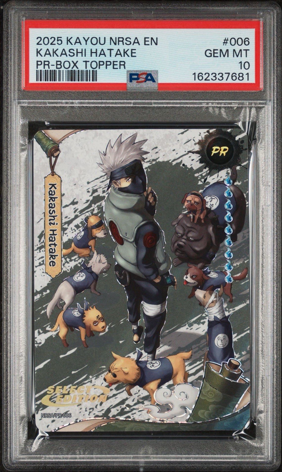 2025 US EXCLUSIVE-BOX TOPPER #006 KAKASHI HATAKE PSA 10 PROMO NARUTO KAYOU