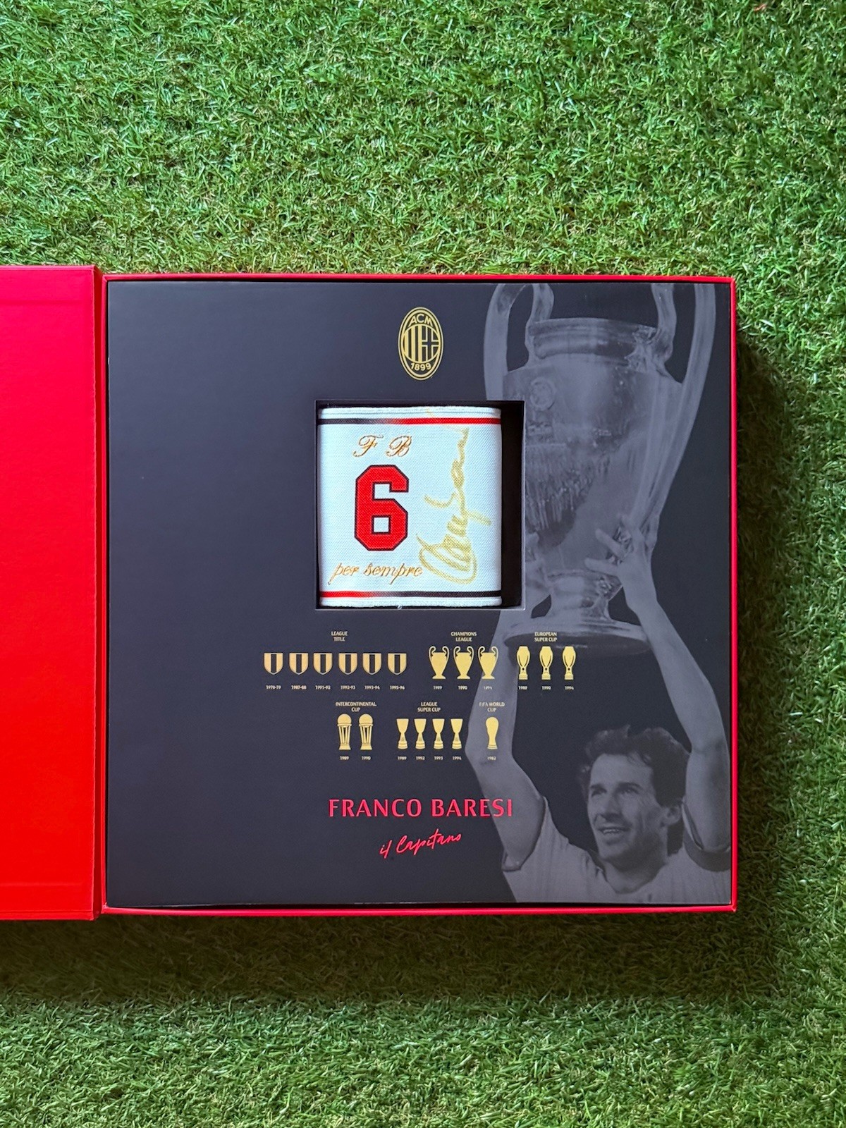 Limited Edition Franco Baresi Captain Bandage Signed Autograph Captain Bracelet