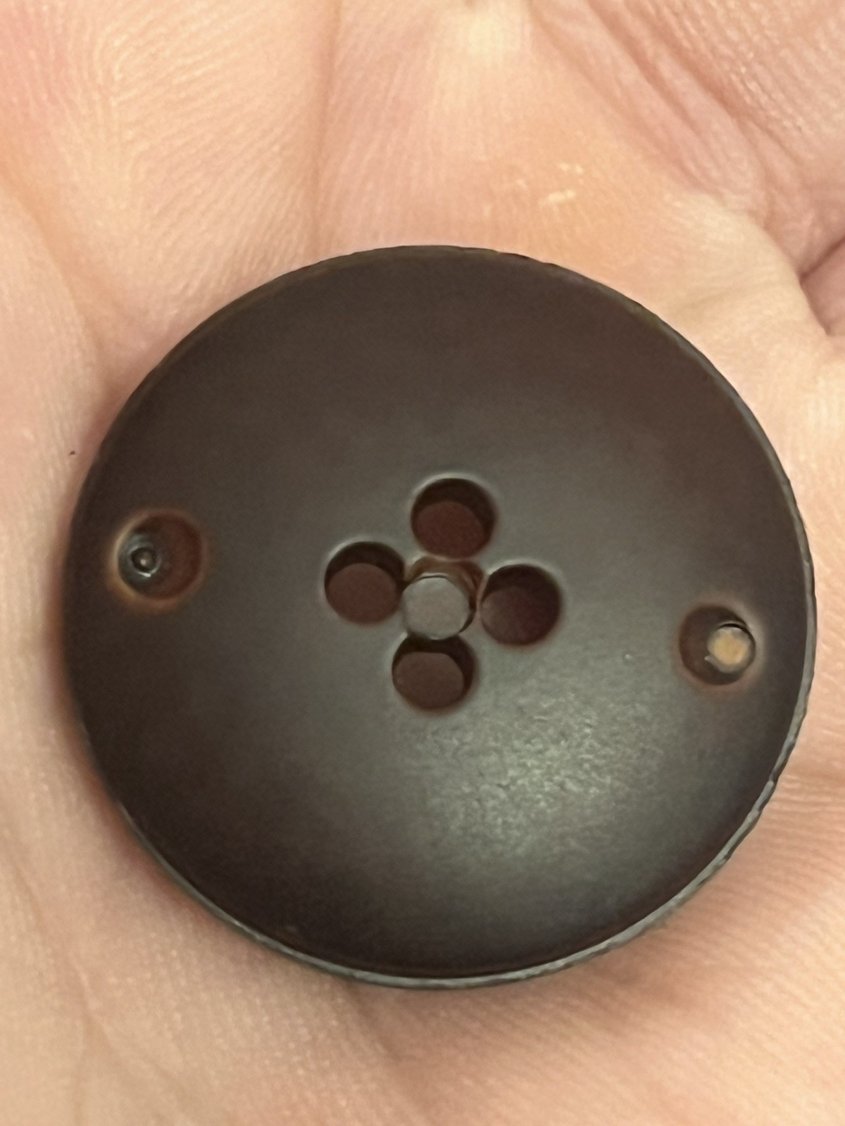 Scarce WWII MI9 SOE British Spy Composite Bakelite Escape Swinger Compass Button