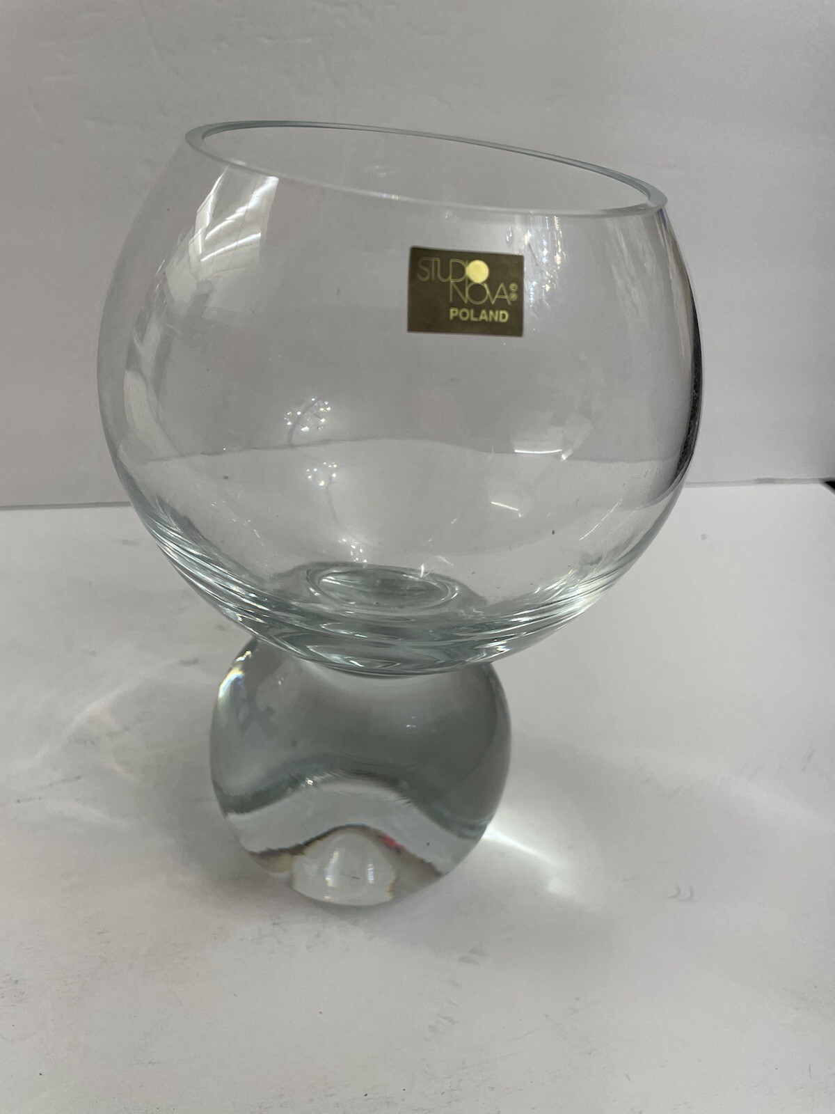 Studio Nova Heavy Blown Art Glass Elegant Exquisite Vintage Vase Poland
